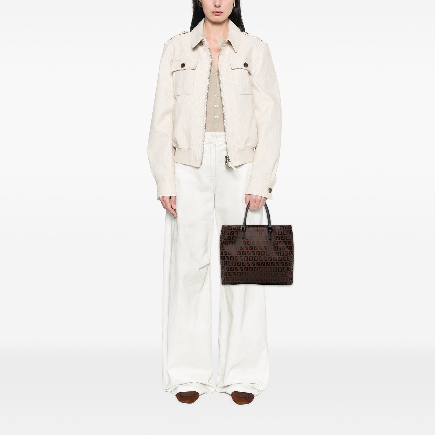 Fendi Zucchino Canvas Tote