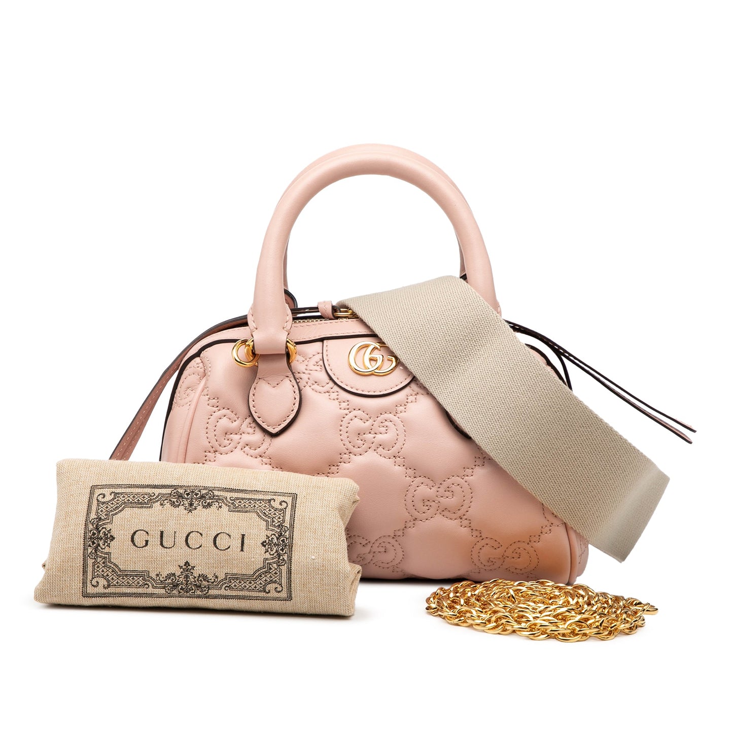Gucci Mini GG Marmont Matelasse Leather Satchel