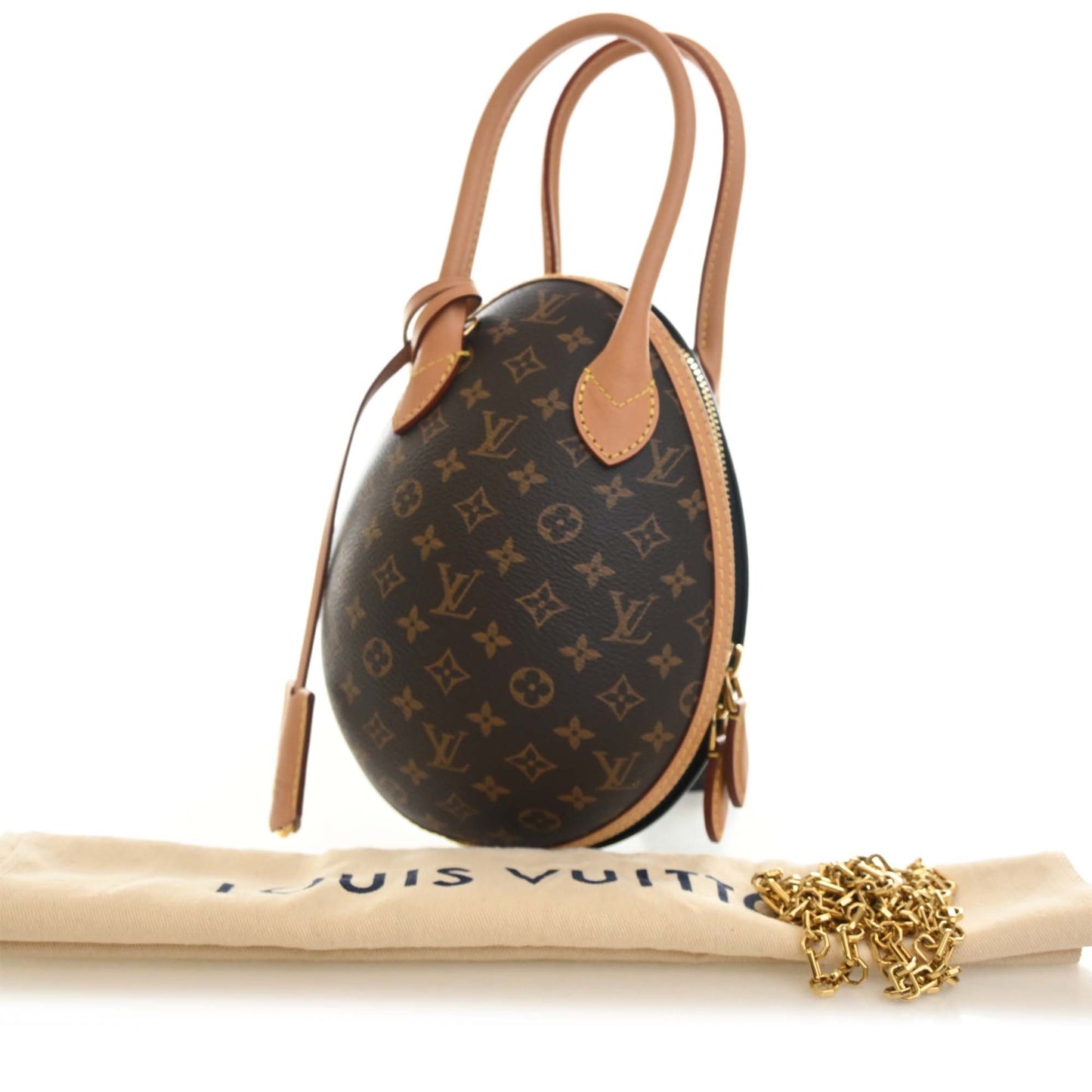 Louis Vuitton Monogram and Calfskin Egg Bag