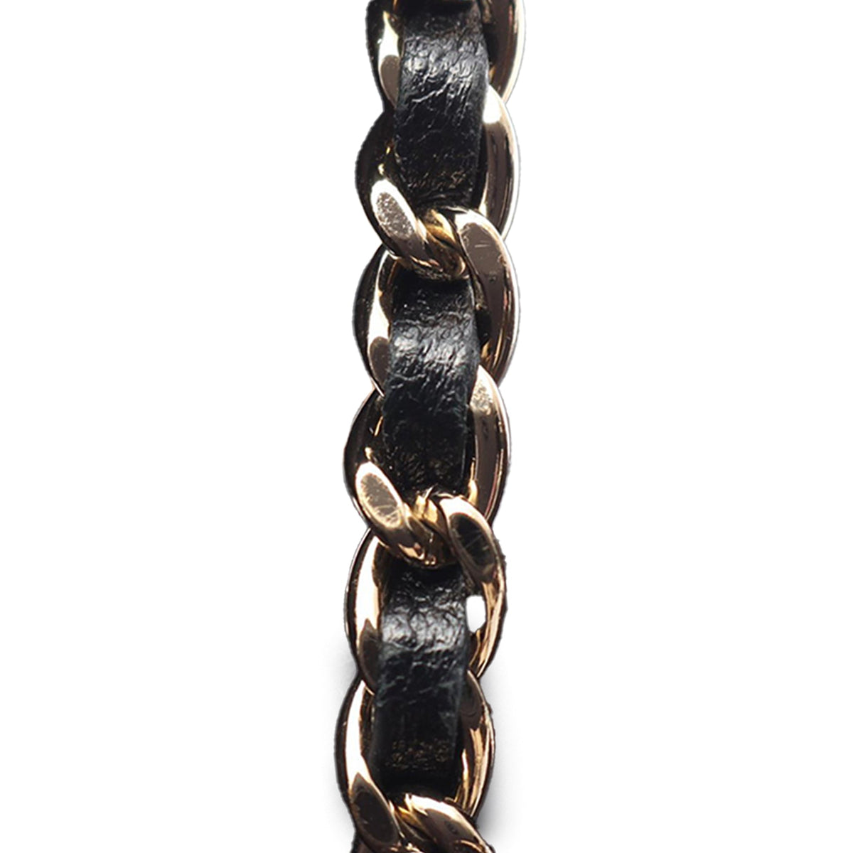 Chanel CC Studded Goatskin Wallet On Chain — Black