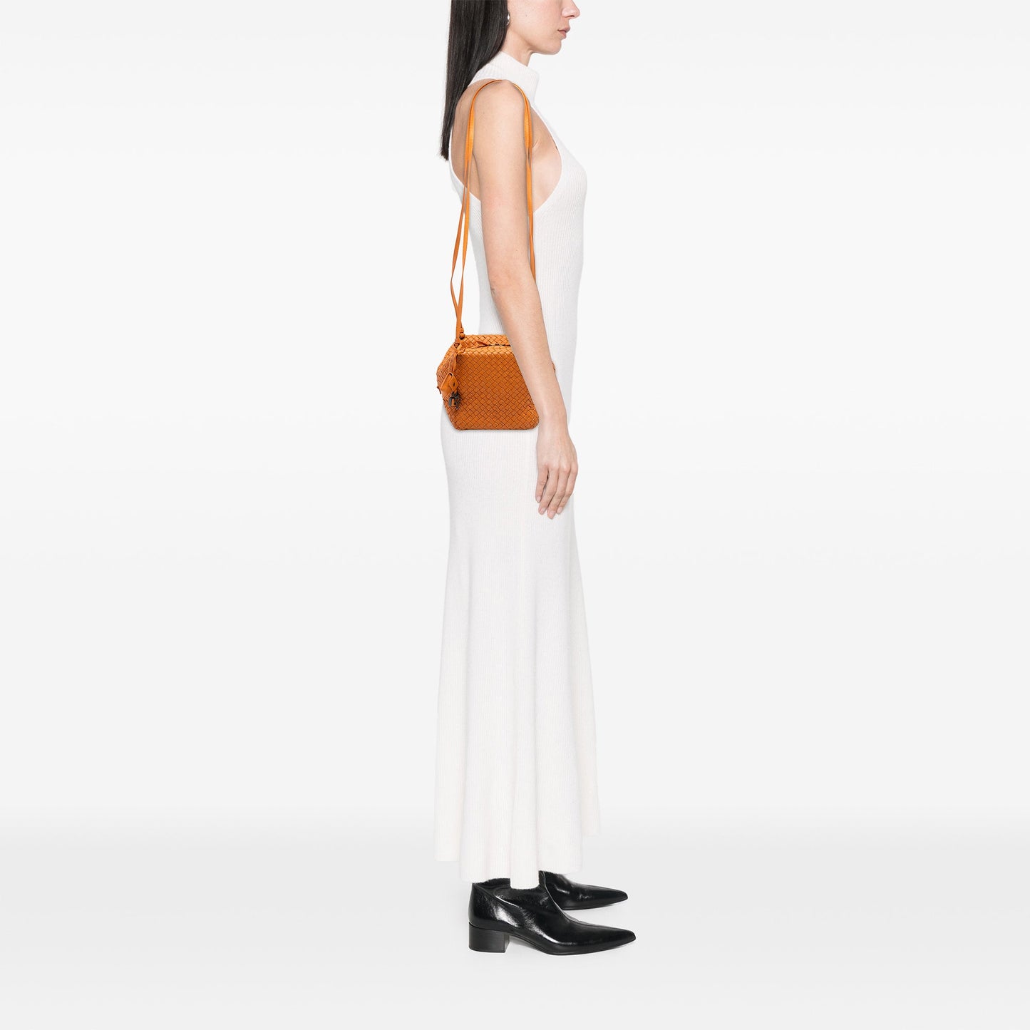 Bottega Veneta Nappa Intrecciato Cube Crossbody