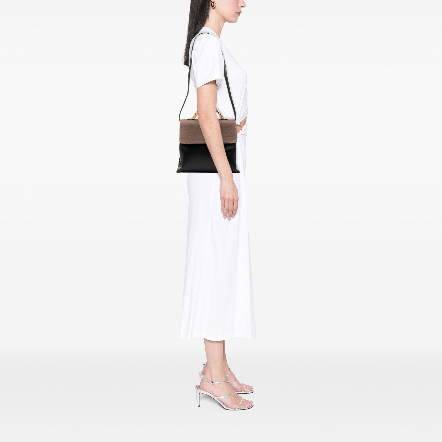 LOEWE Bicolor Leather Velazquez Twist Top Handle Bag