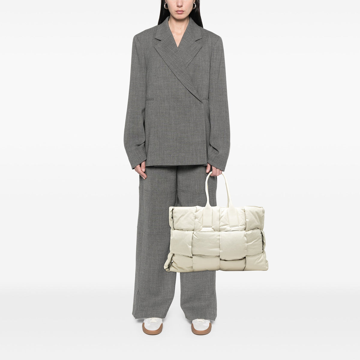 Bottega Veneta Padded Calfskin Maxi Intrecciato Squash Tote
