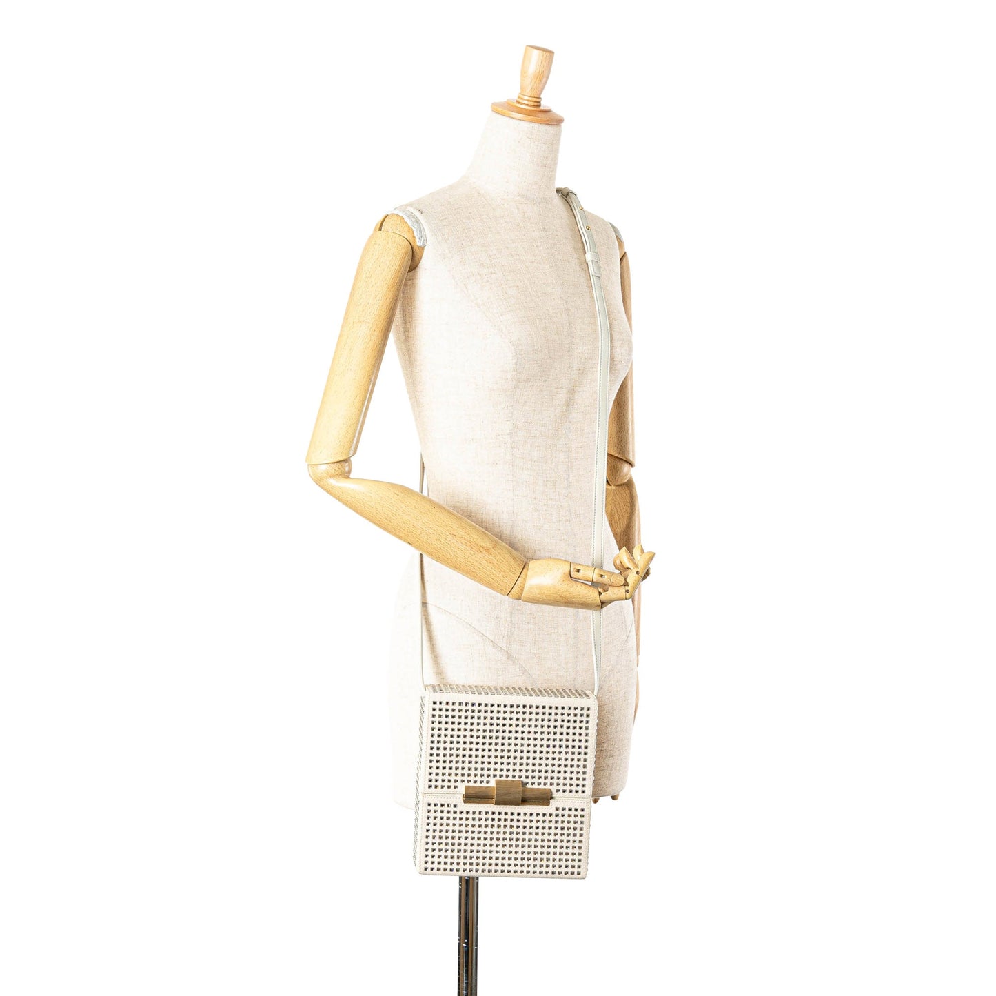 Bottega Veneta Crystal Embellished Canvas Daisey Crossbody