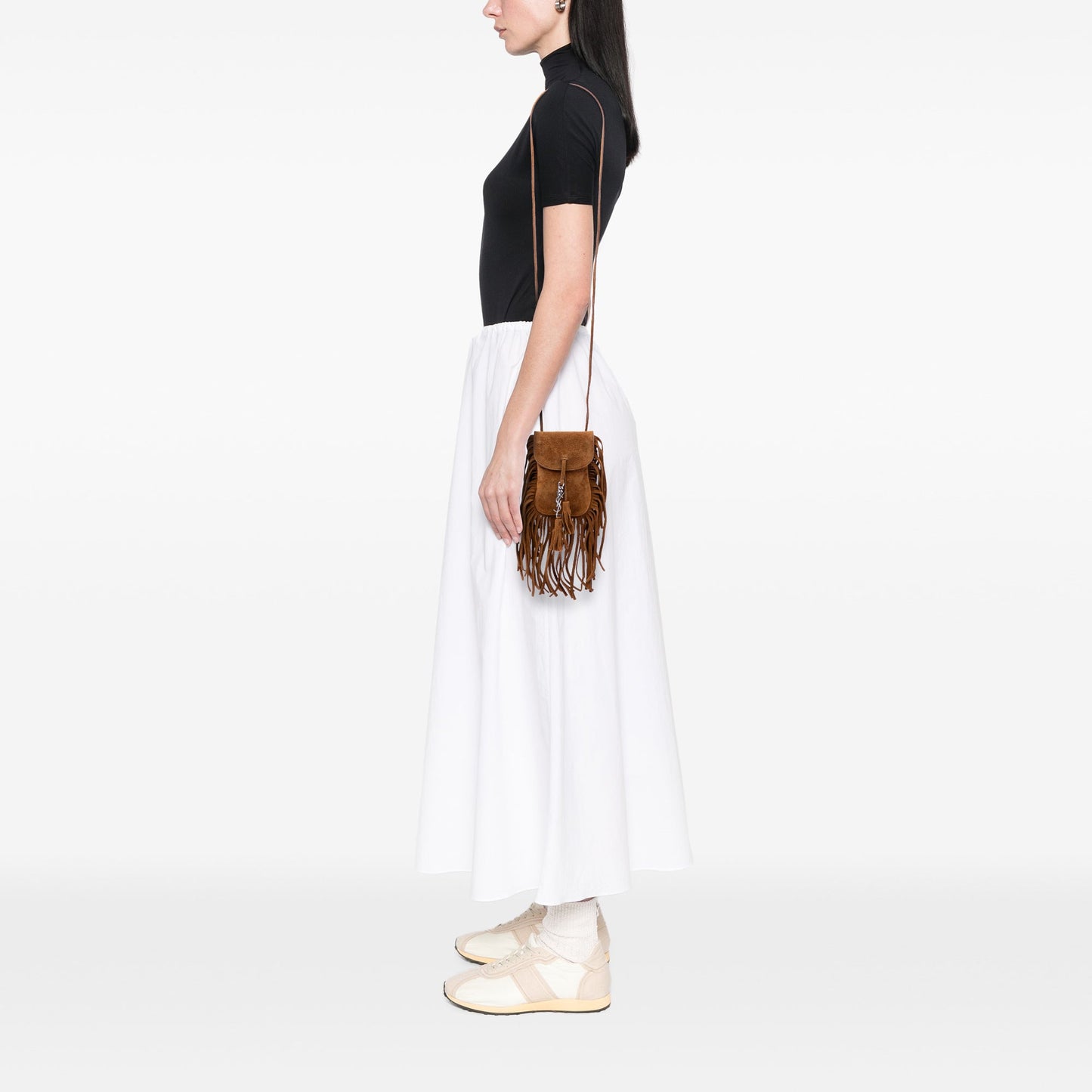 Saint Laurent Toy Suede Anita Fringed Crossbody