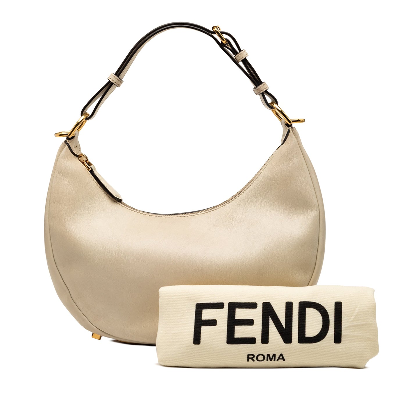 Fendi Small Leather Fendigraphy Hobo