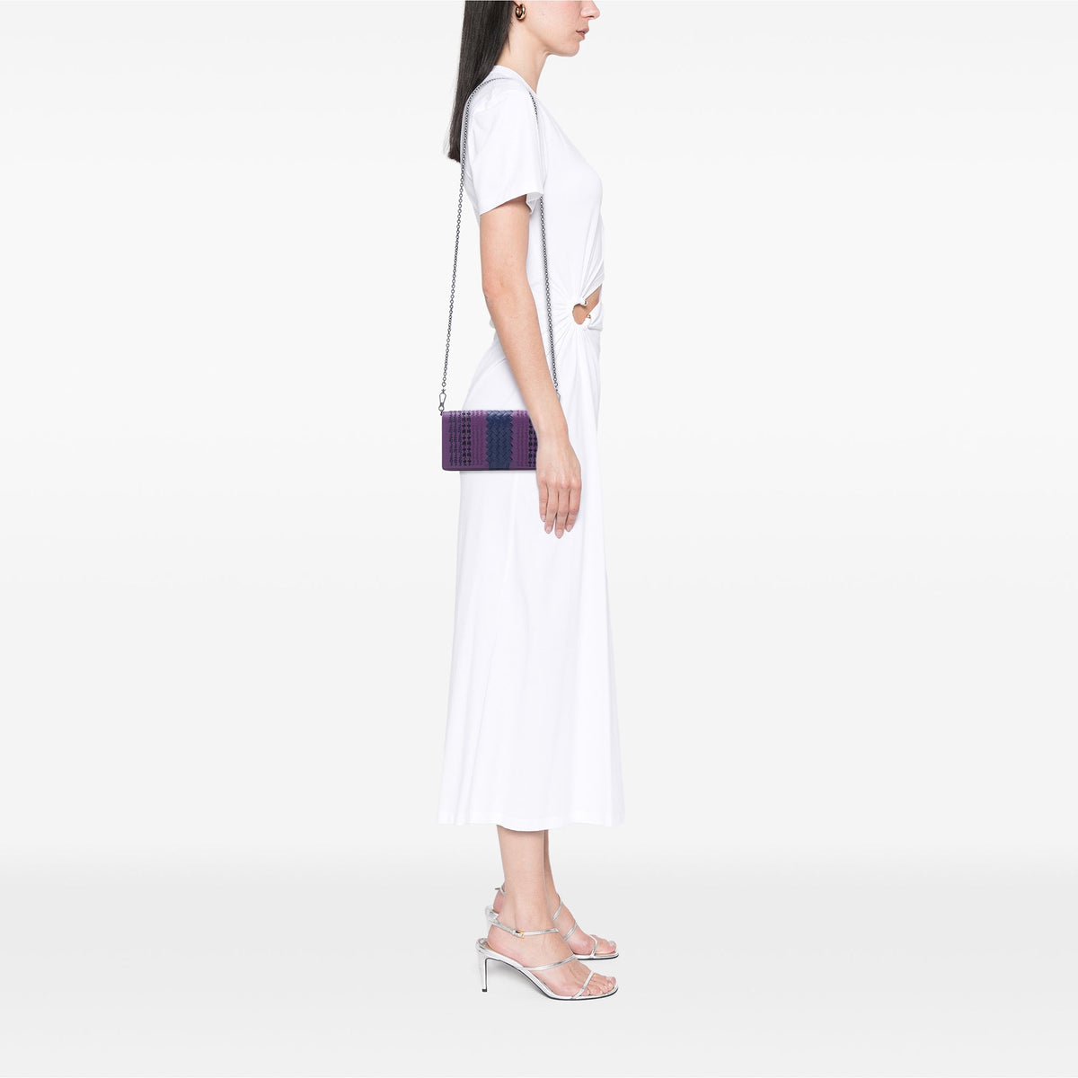 Bottega Veneta Nappa Intrecciato Embroidered Continental Wallet on Chain
