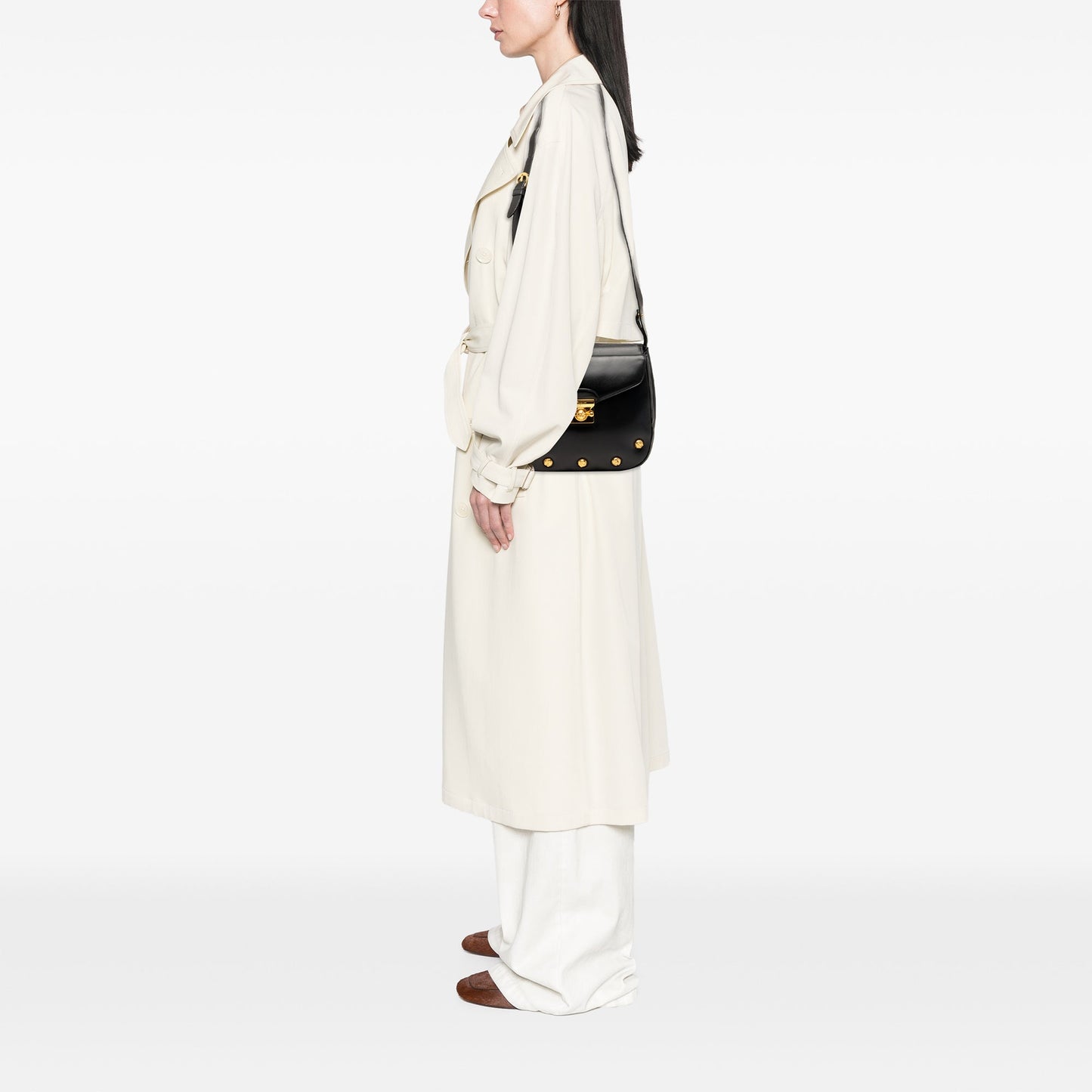 Ferragamo Studded Leather Crossbody