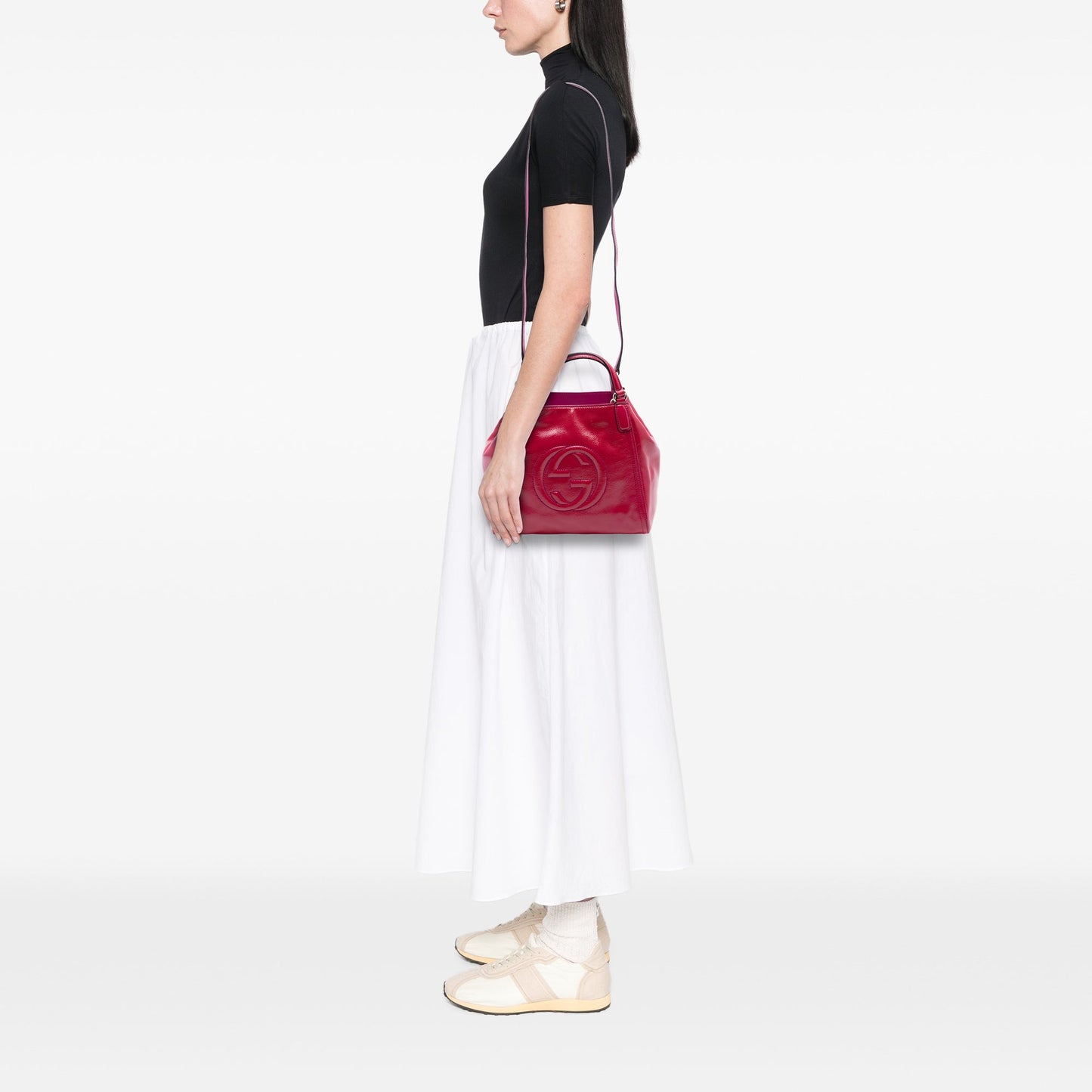 Small Patent Soho Satchel