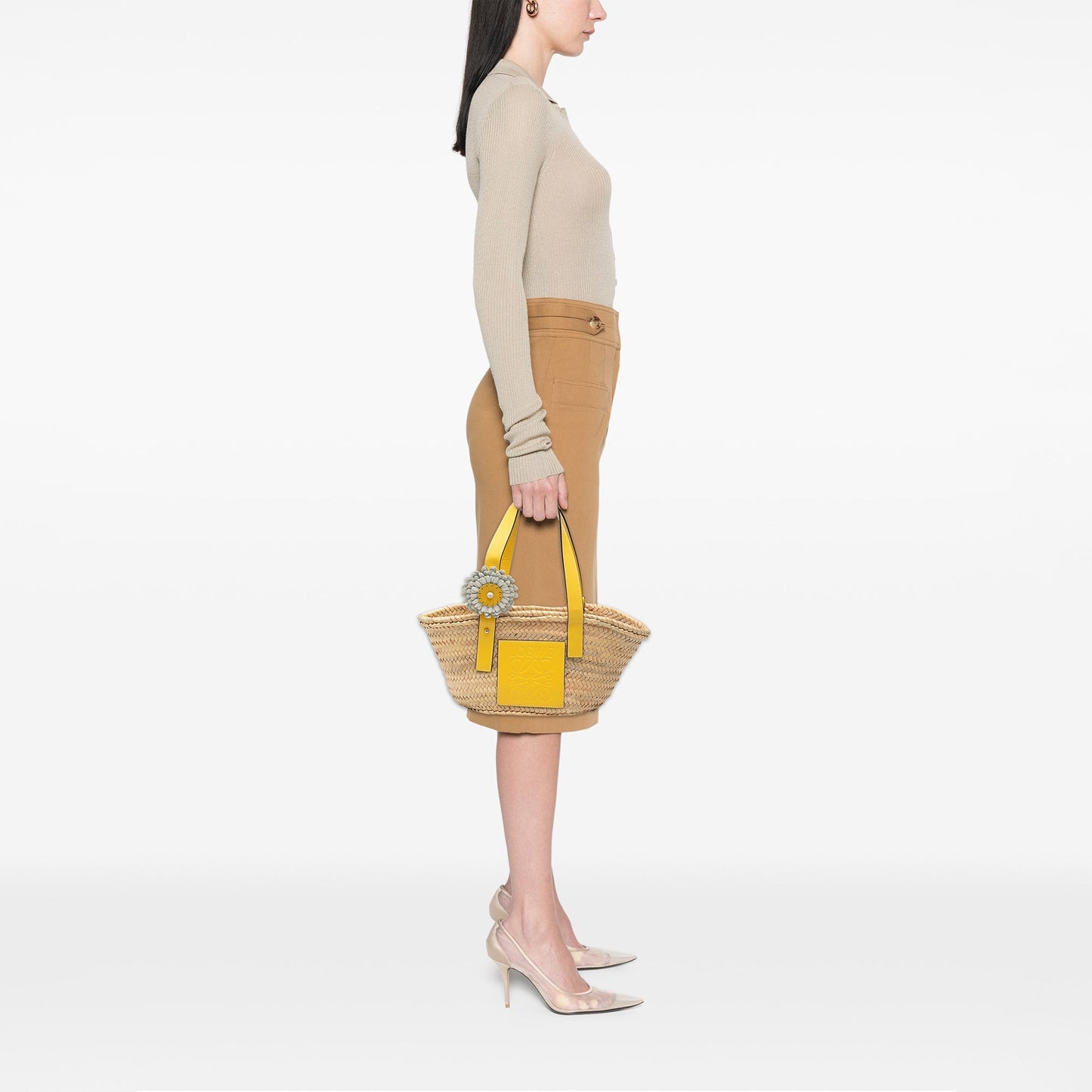 LOEWE Small Palm Leaf Basket Tote