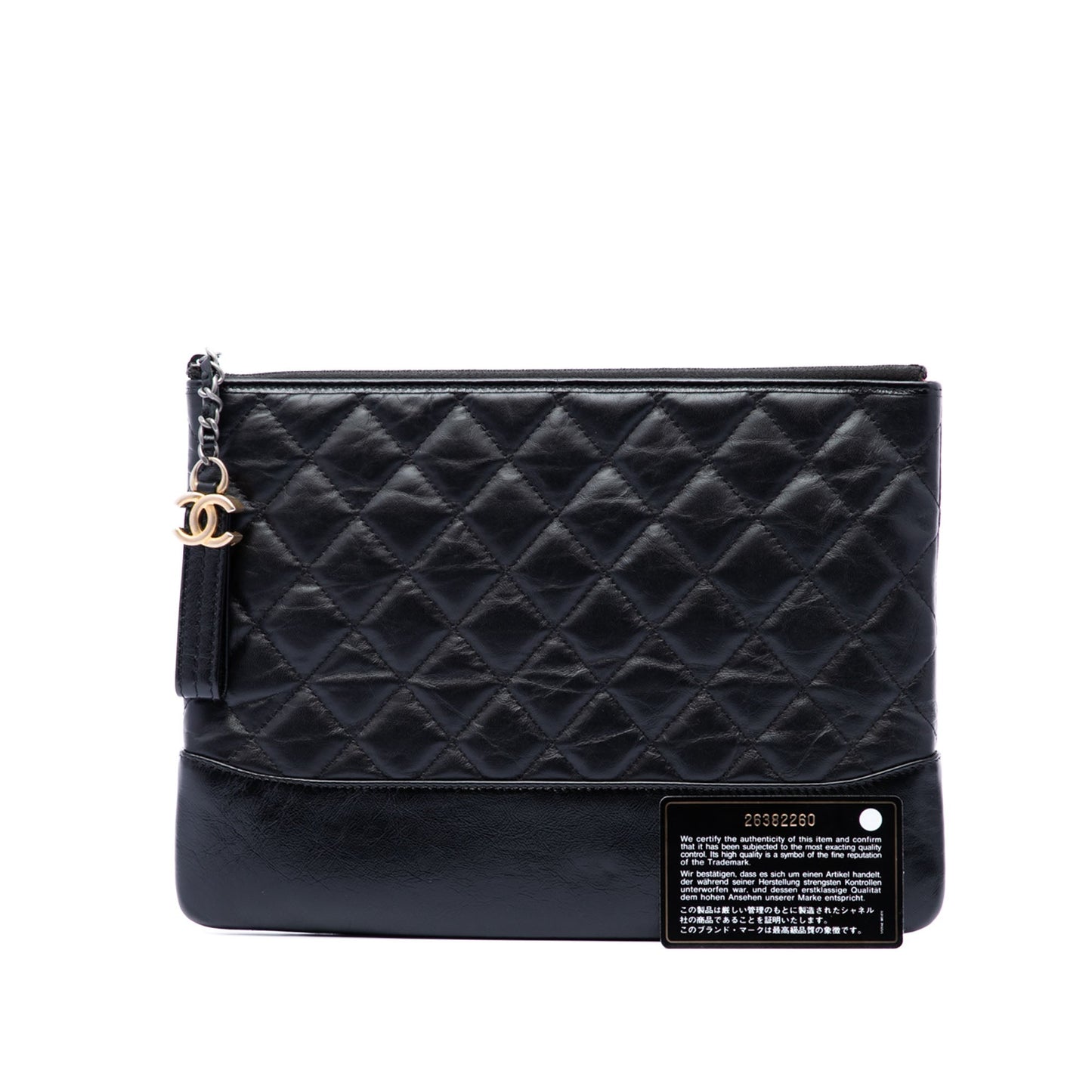 Chanel Medium Quilted Aged Calfskin Gabrielle O Case Clutch