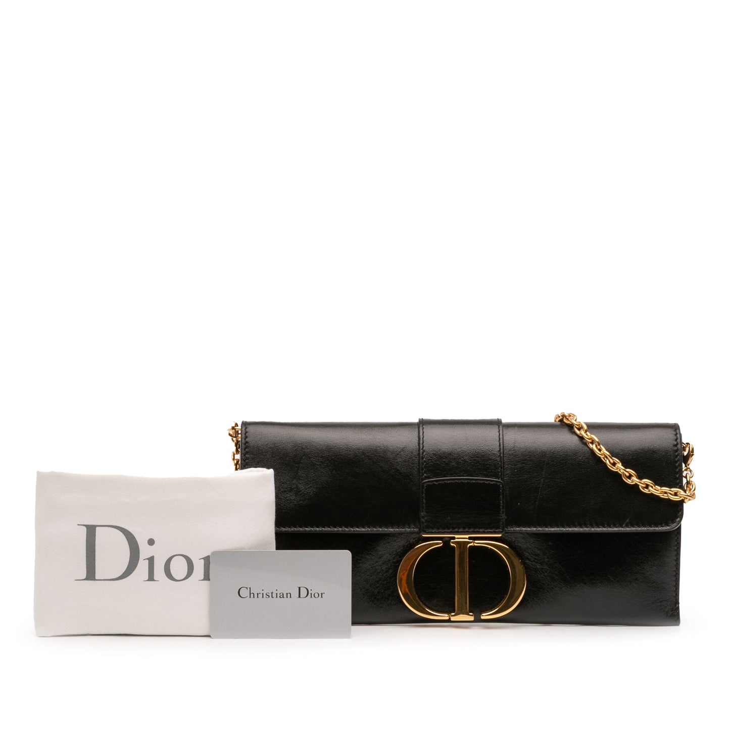 Dior Leather Montaigne 30 Clutch with Chain
