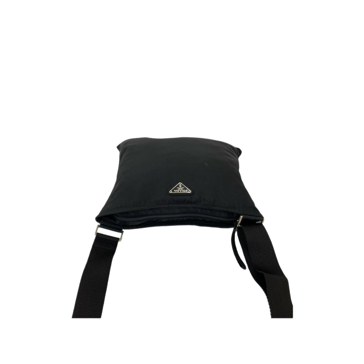 Prada Tessuto Zip Top Crossbody — Black