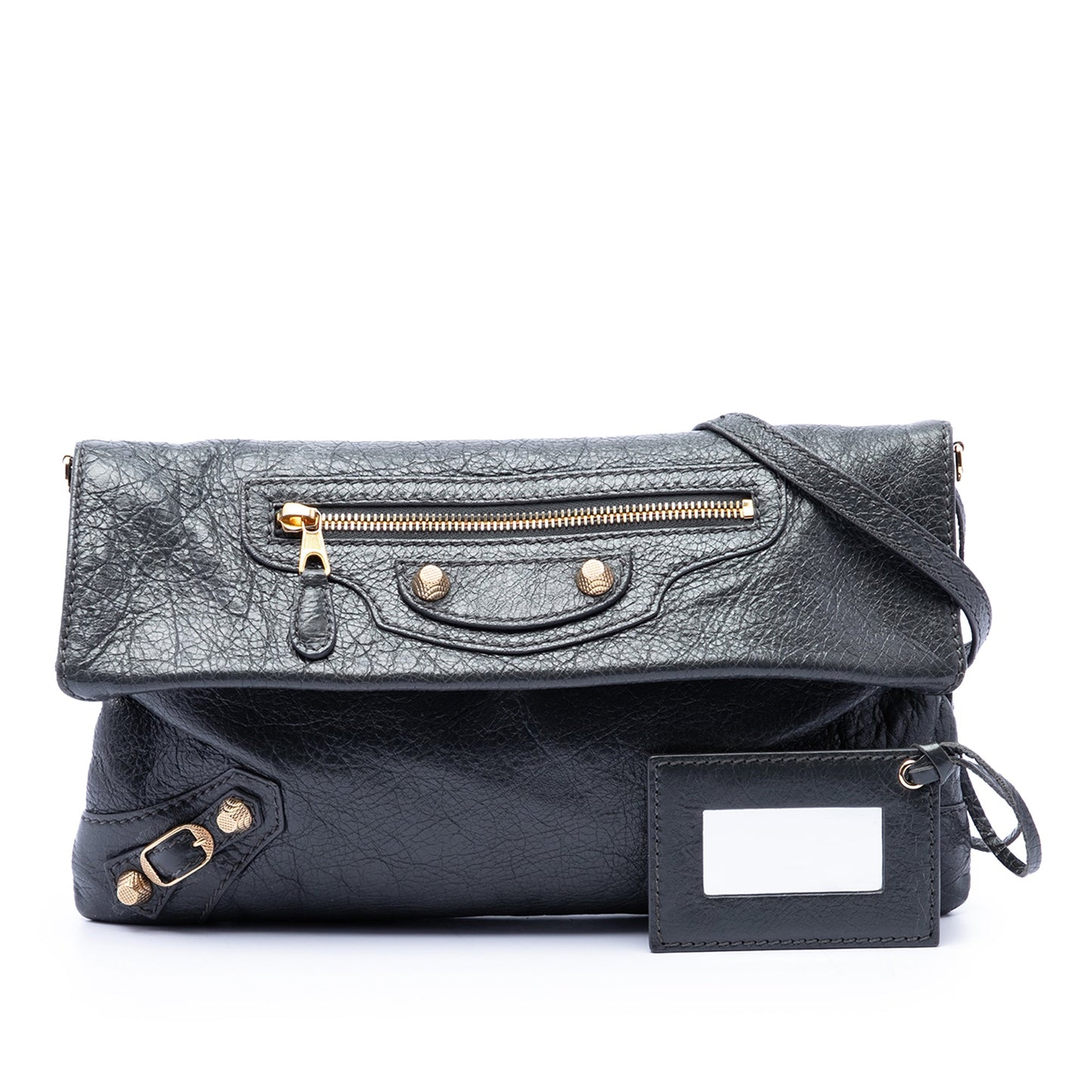 Balenciaga Lambskin Motocross Giant 12 Envelope Clutch With Strap