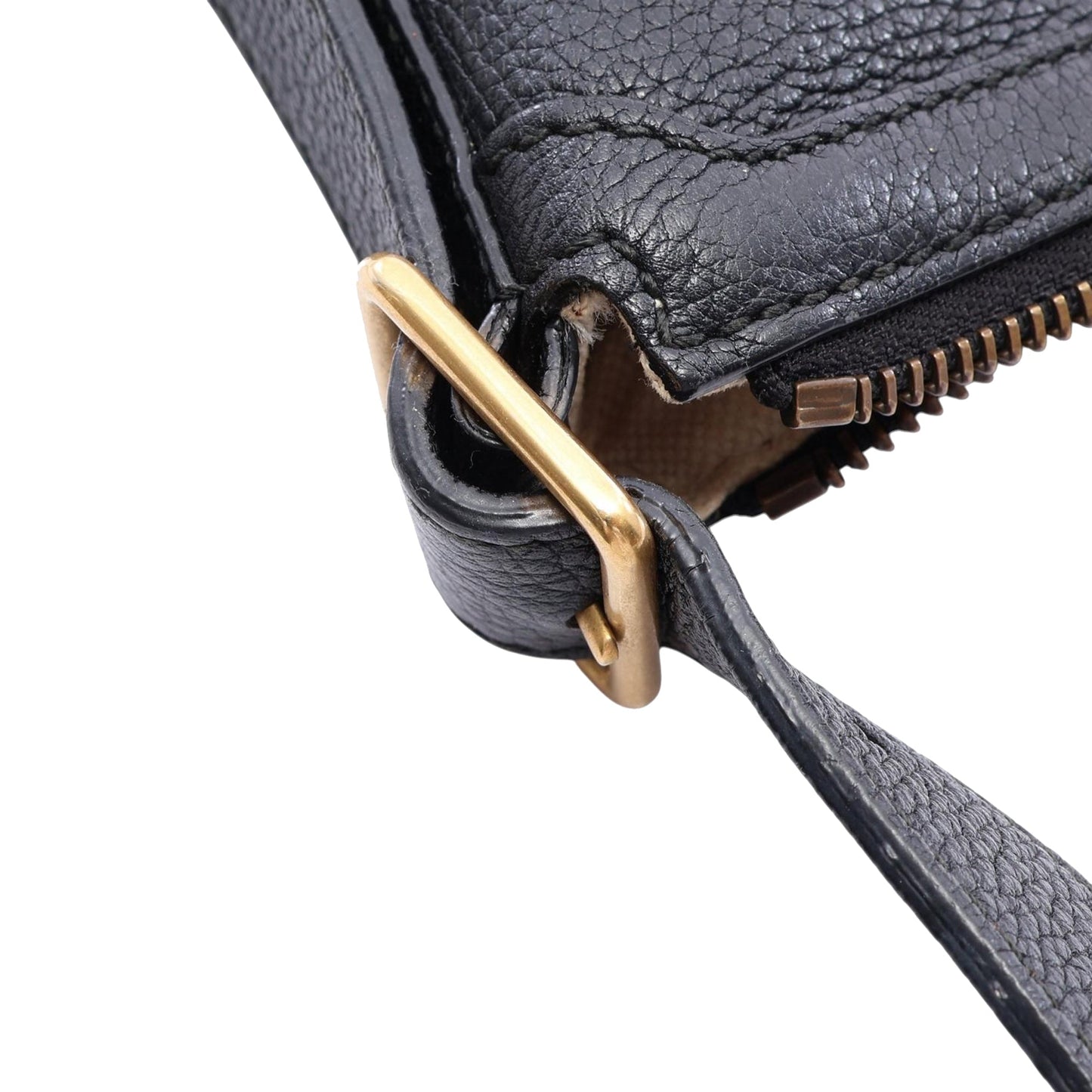Gucci Grained Calfskin Logo Half Moon Crossbody