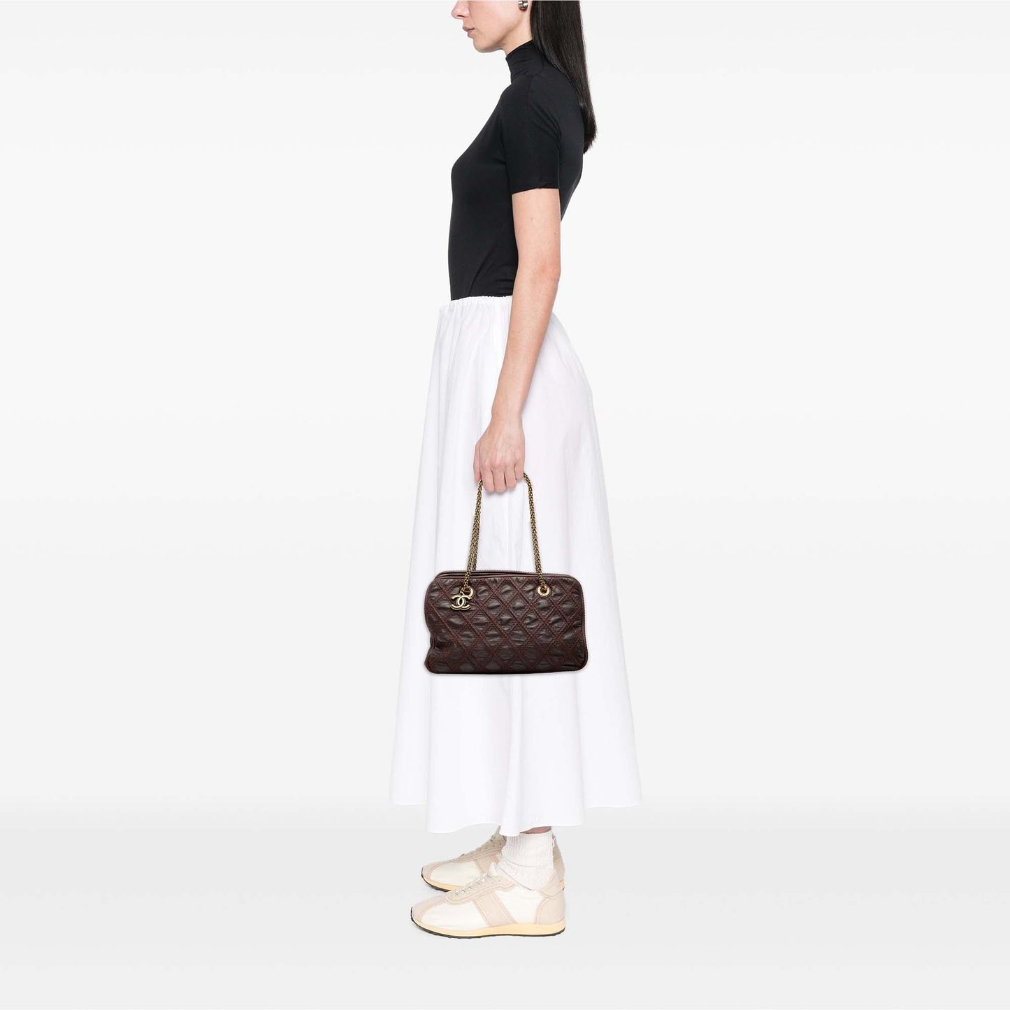 Chanel Quilted Calfskin Triptych Shoulder Bag