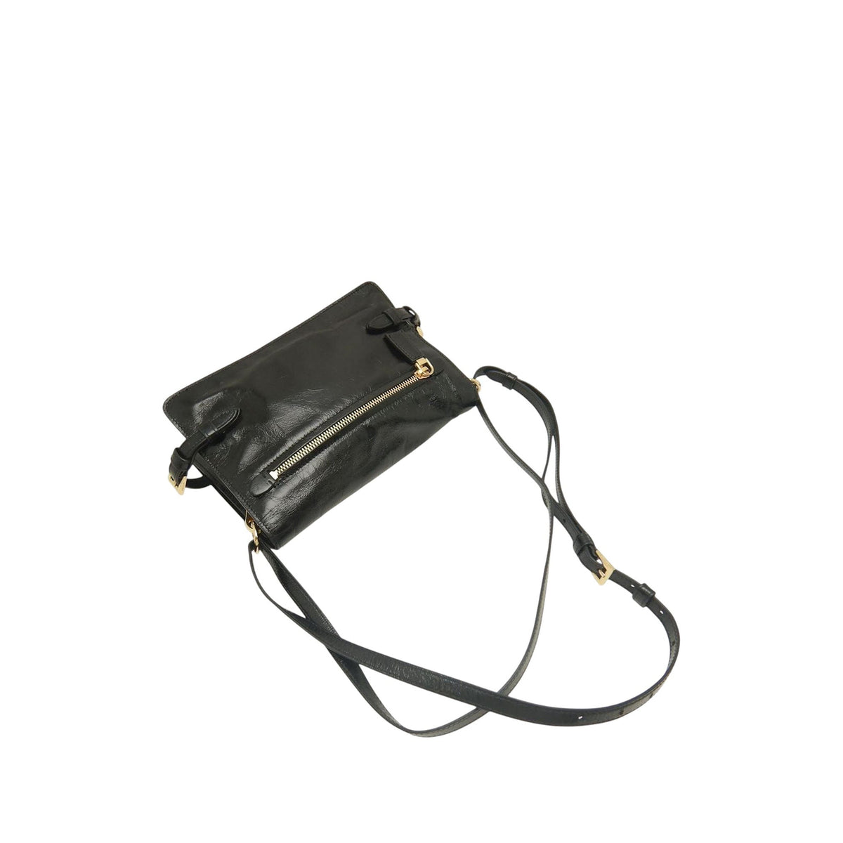 Prada Crinkled Calfskin Crossbody