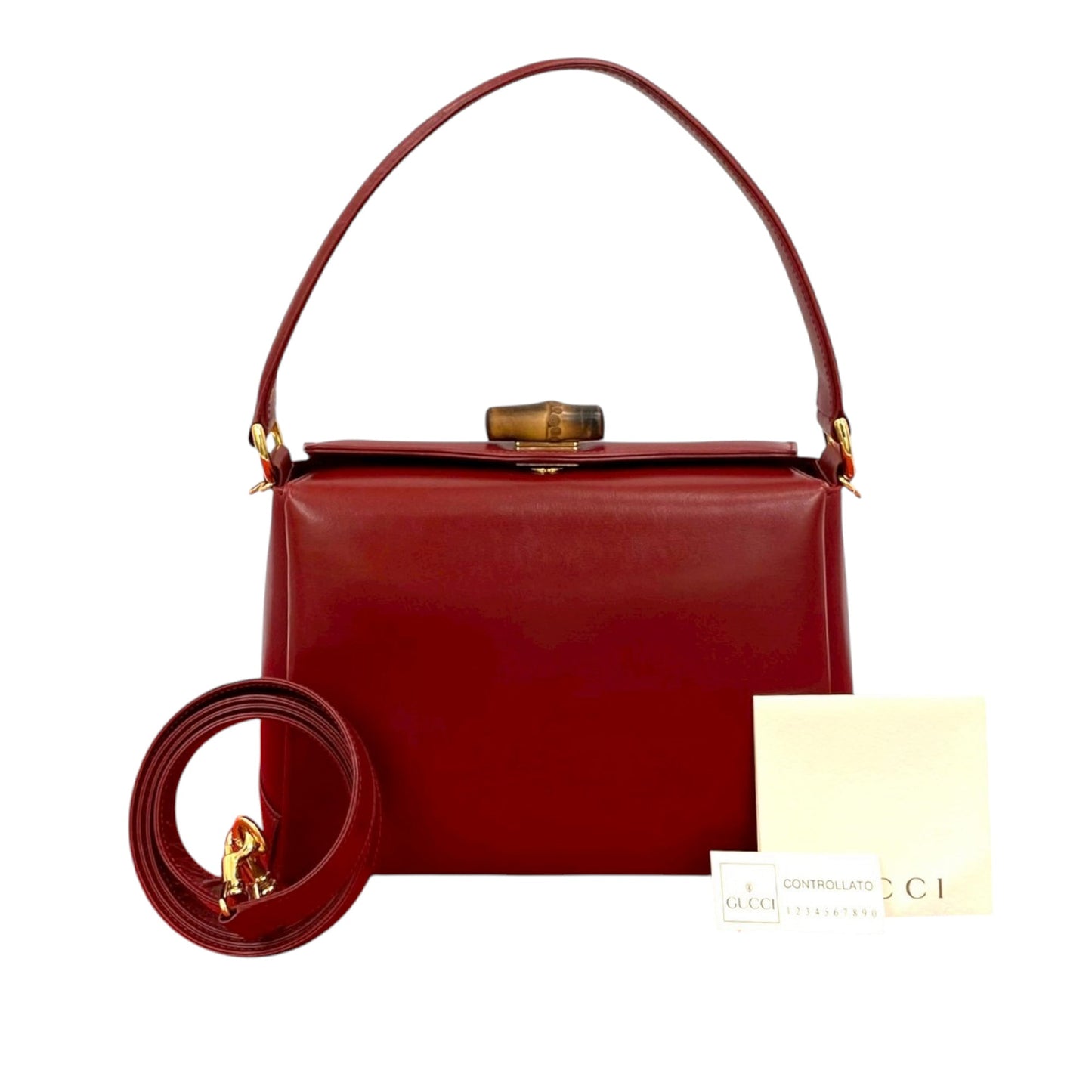 Gucci Leather Bamboo Satchel