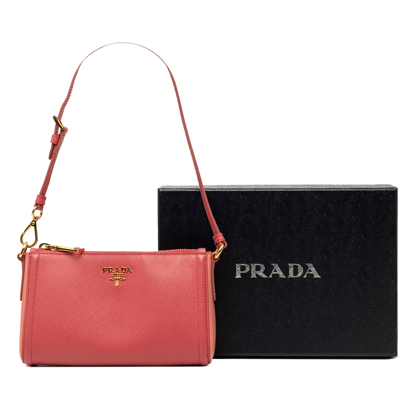 Prada Bicolor Saffiano Shoulder Bag