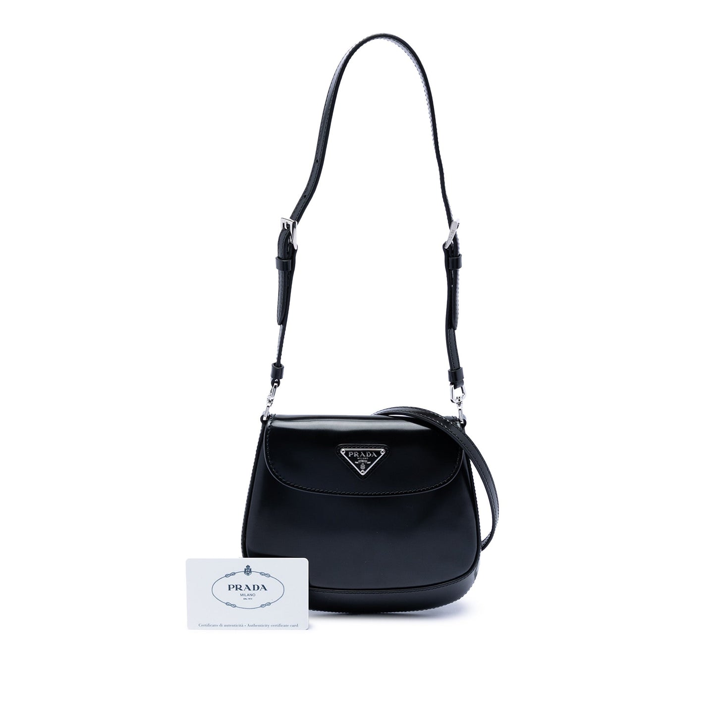 Prada Mini Brushed Leather Cleo Flap