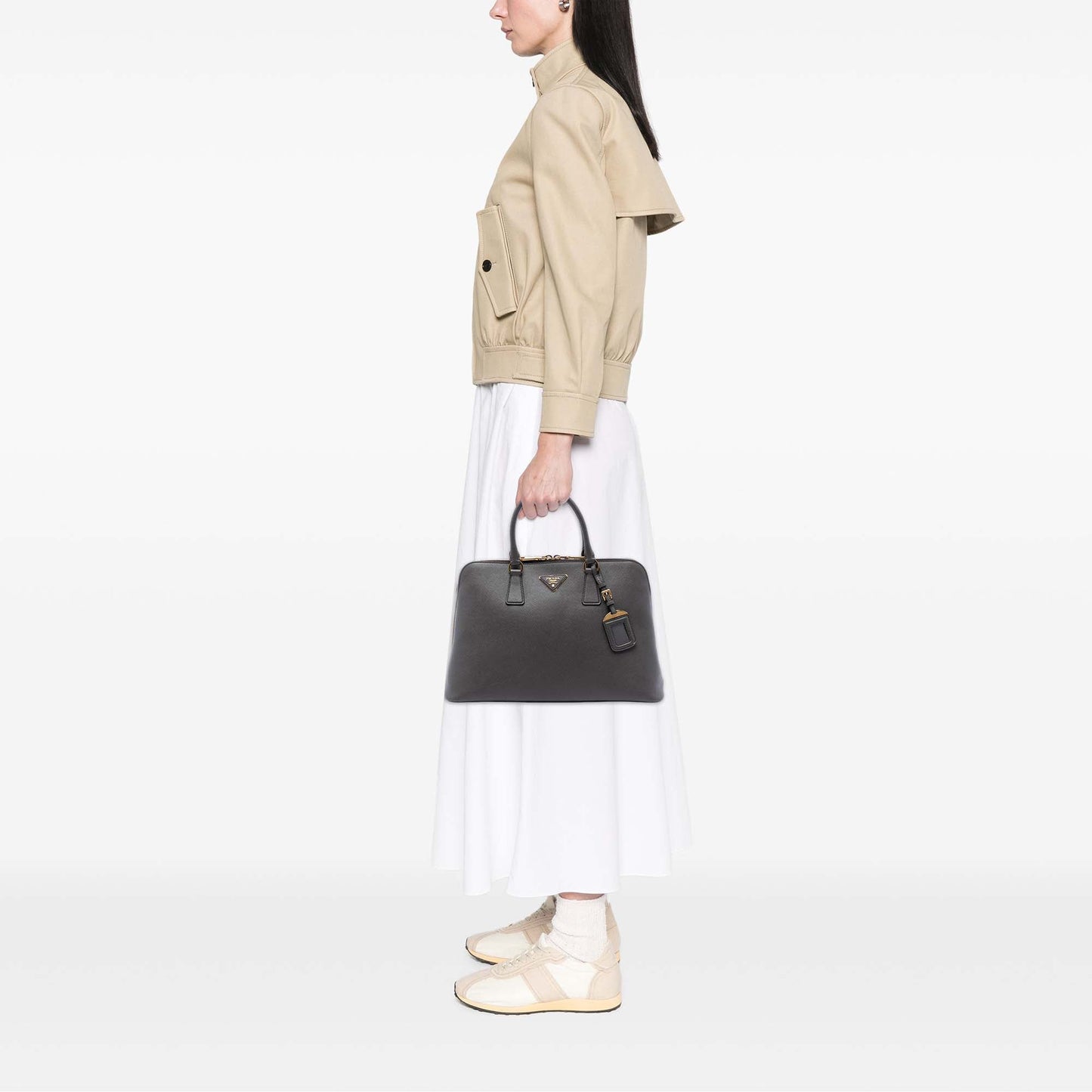 Prada Large Saffiano Lux Promenade Satchel
