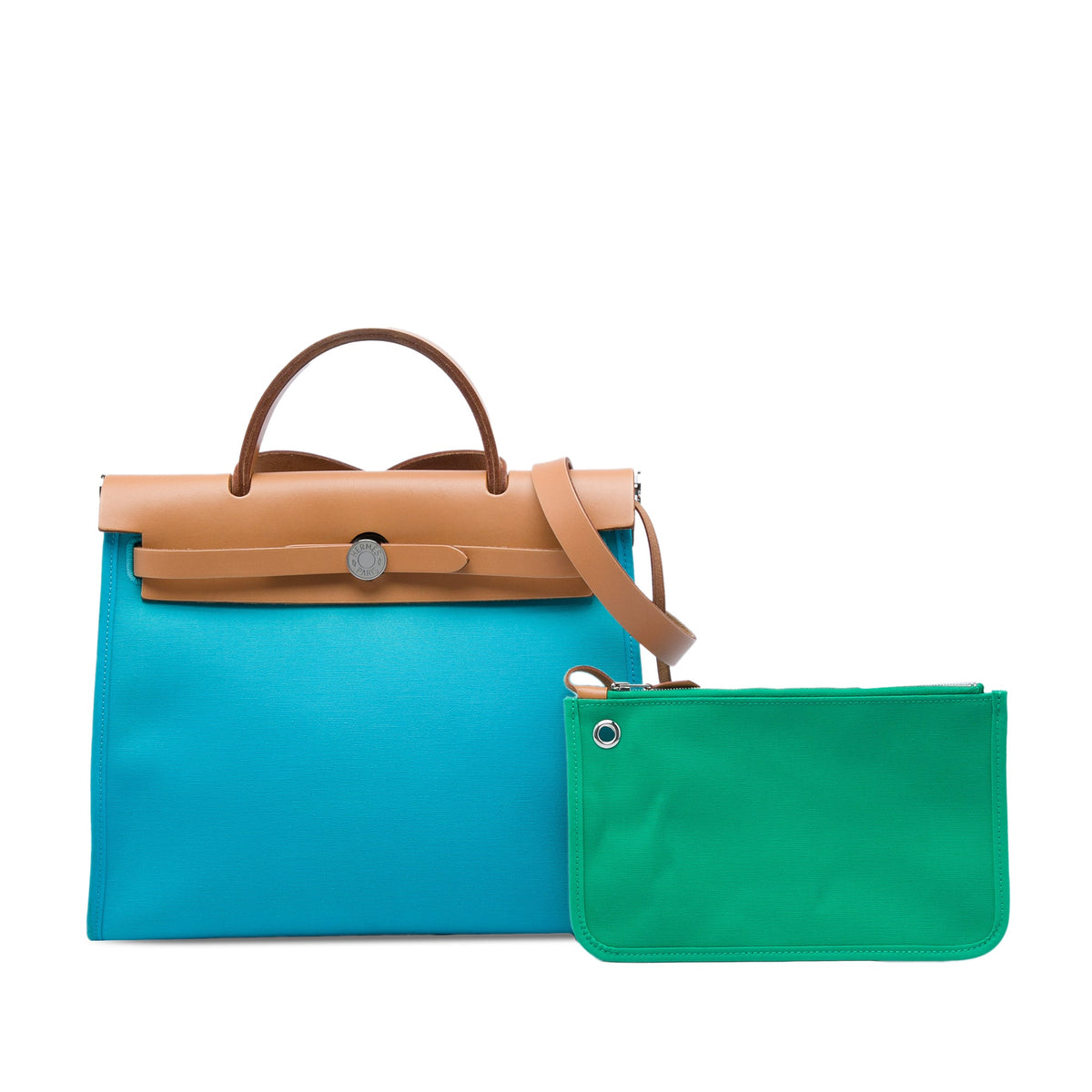 Hermès Toile Verso Herbag Zip 31 — Blue