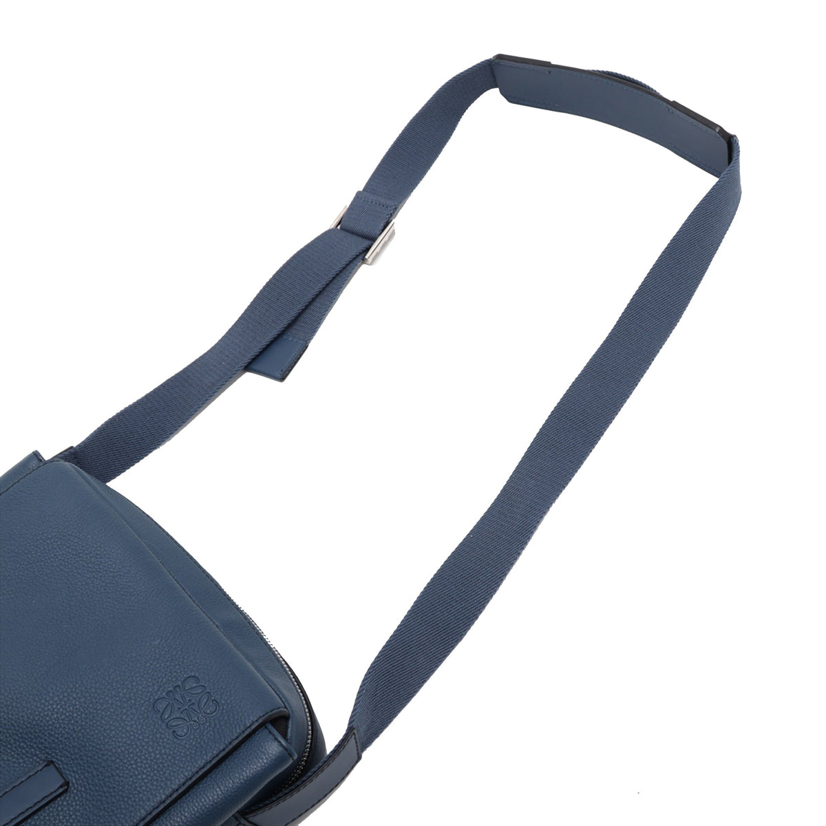 LOEWE Soft Grained Calfskin Military Messenger Bag XS — Blue