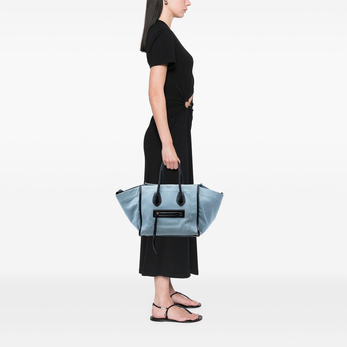 Celine Medium Denim Phantom Luggage Tote