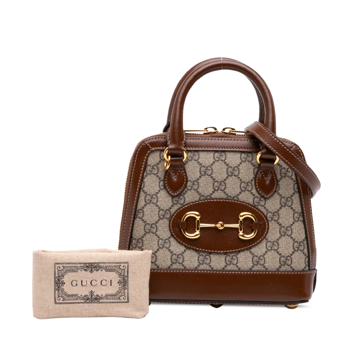 Gucci Mini GG Supreme Horsebit 1955 Top Handle Bag