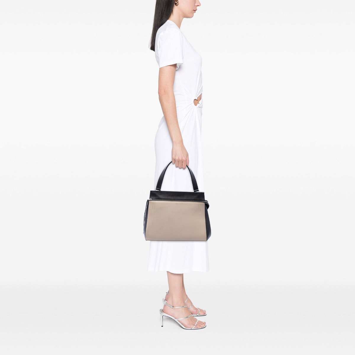 Celine Medium Bicolor Leather Edge Handbag