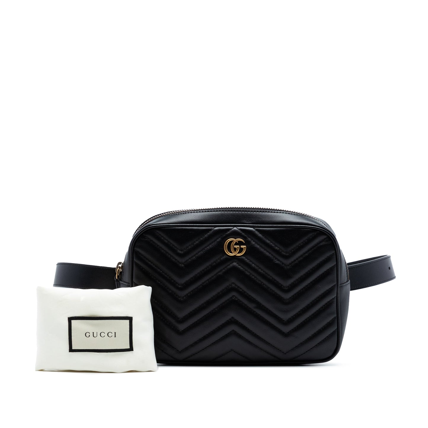 Gucci GG Marmont Square Matelasse Leather Belt Bag