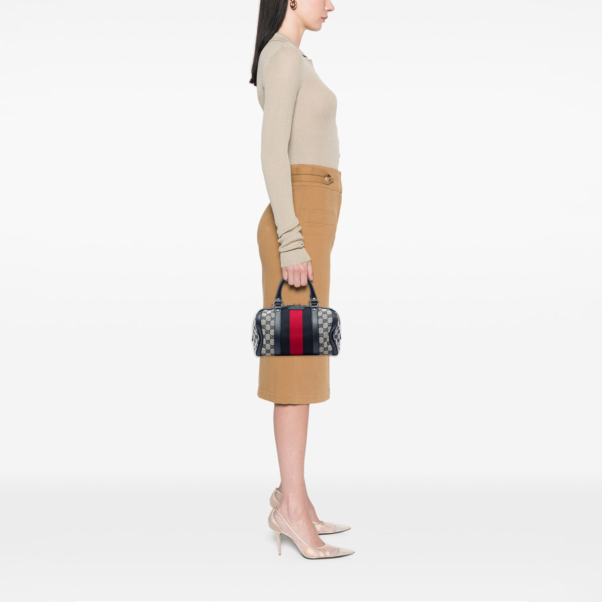 Gucci Small GG Canvas Web Joy Boston Bag