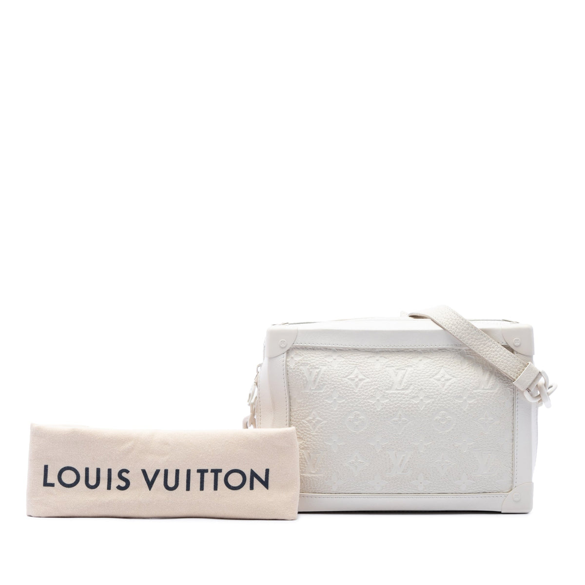 Louis Vuitton Monogram Taurillon Solar Ray Soft Trunk — White