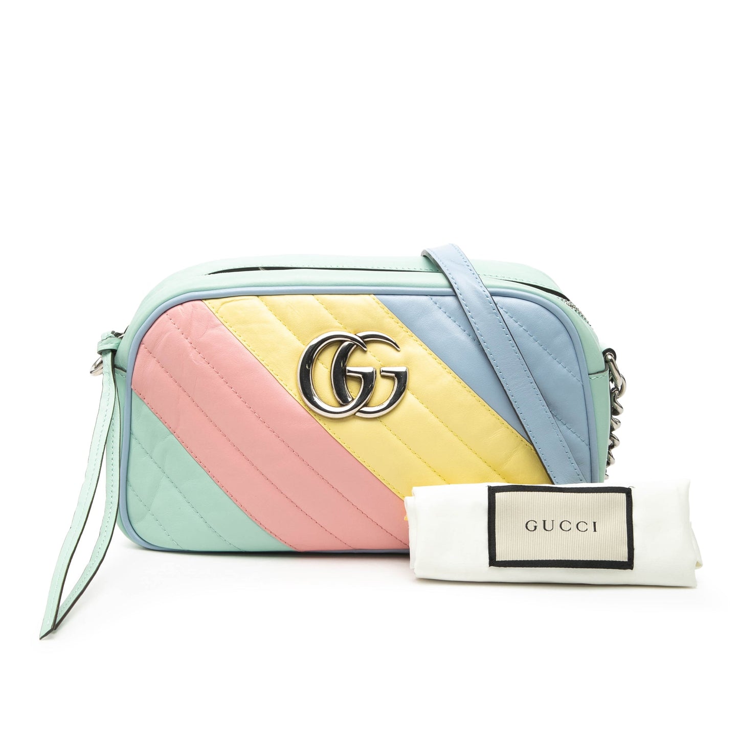 Gucci Small GG Marmont Diagonal Matelasse Leather Crossbody