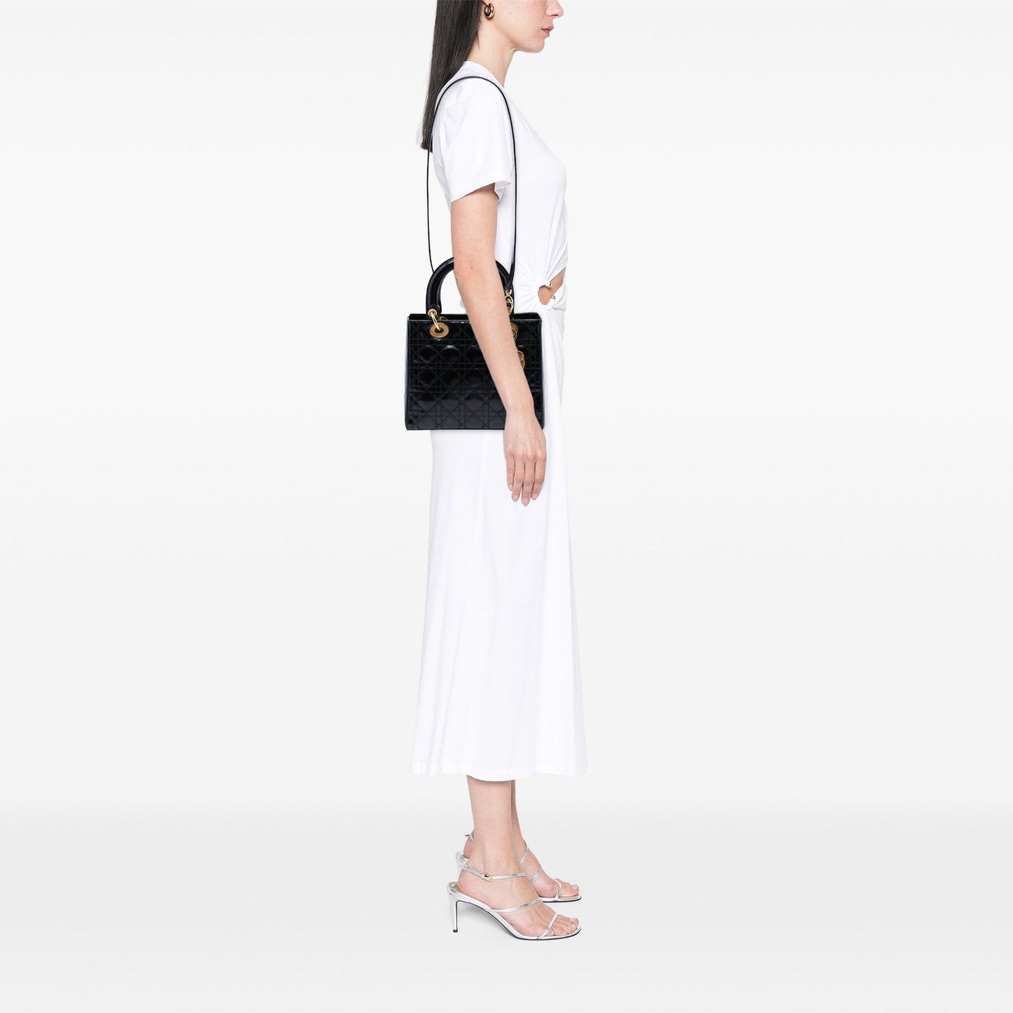 Dior Medium Patent Cannage Lady Dior