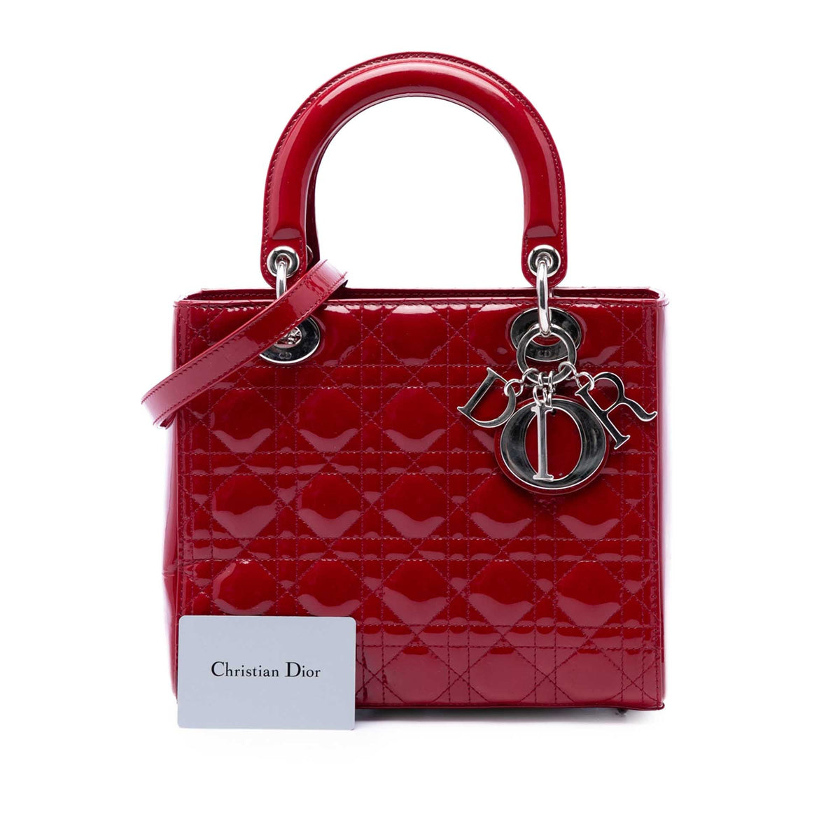Dior Medium Patent Cannage Lady Dior