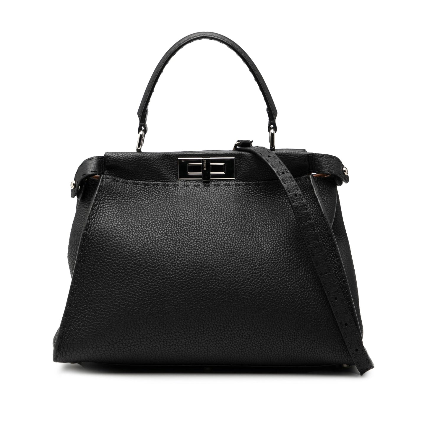 Fendi Medium Leather Peekaboo Selleria Satchel