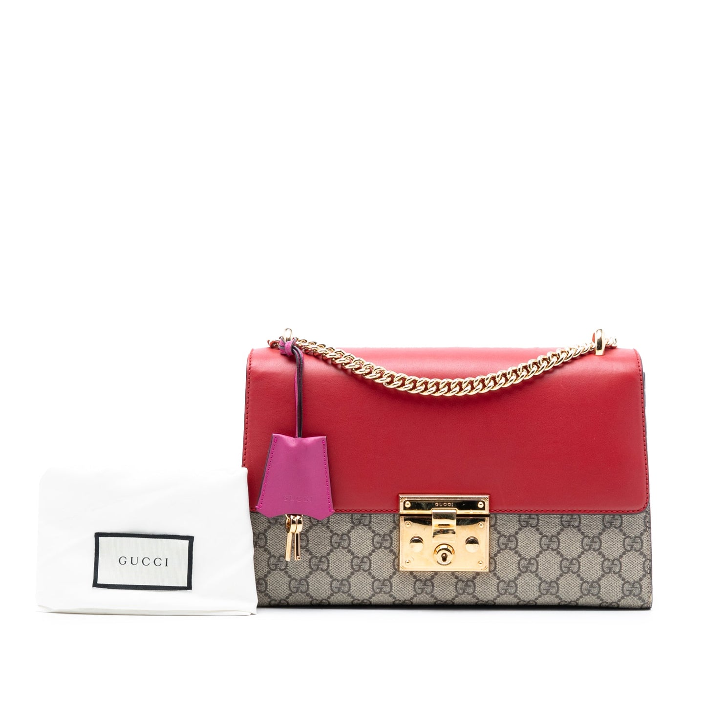 Gucci Medium GG Supreme Padlock Shoulder Bag