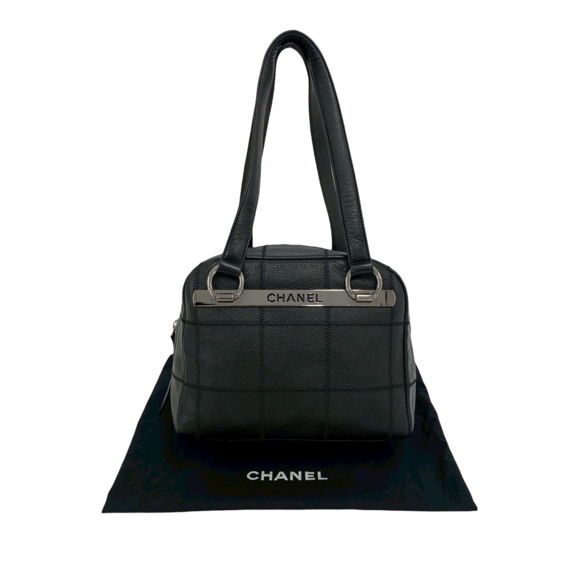 Chanel Small Choco Bar Caviar Shoulder Bag