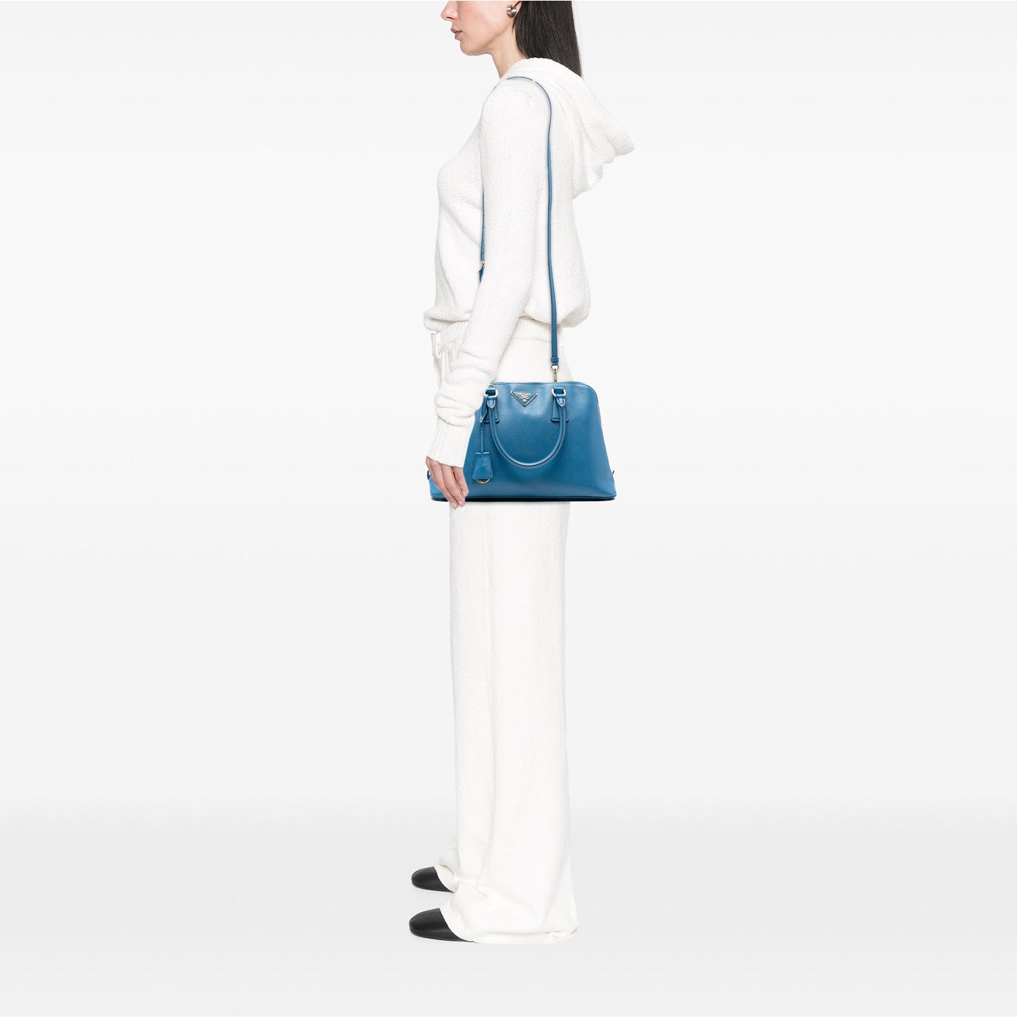 Prada Medium Saffiano Lux Promenade Satchel
