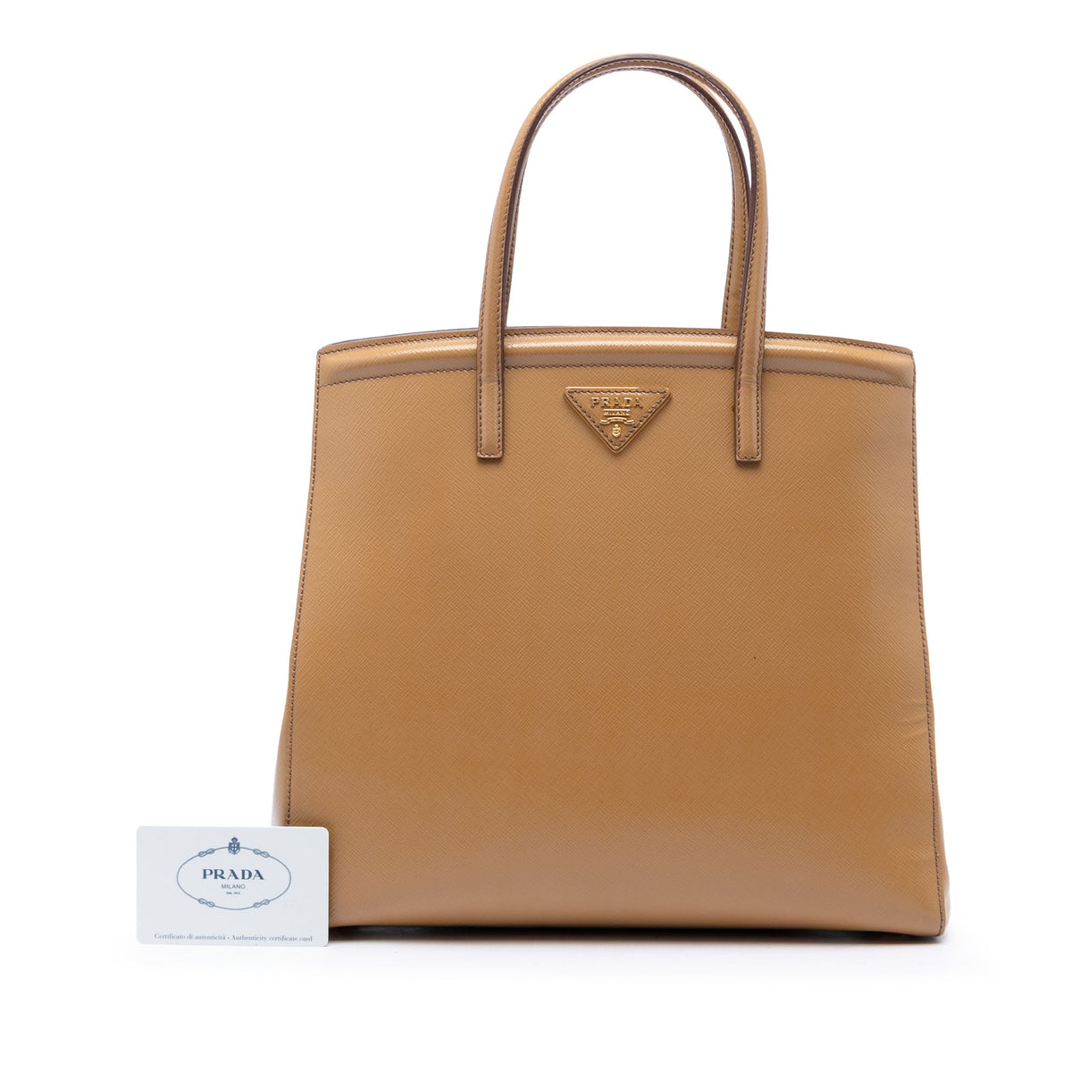 Prada Saffiano Vernice Parabole Satchel