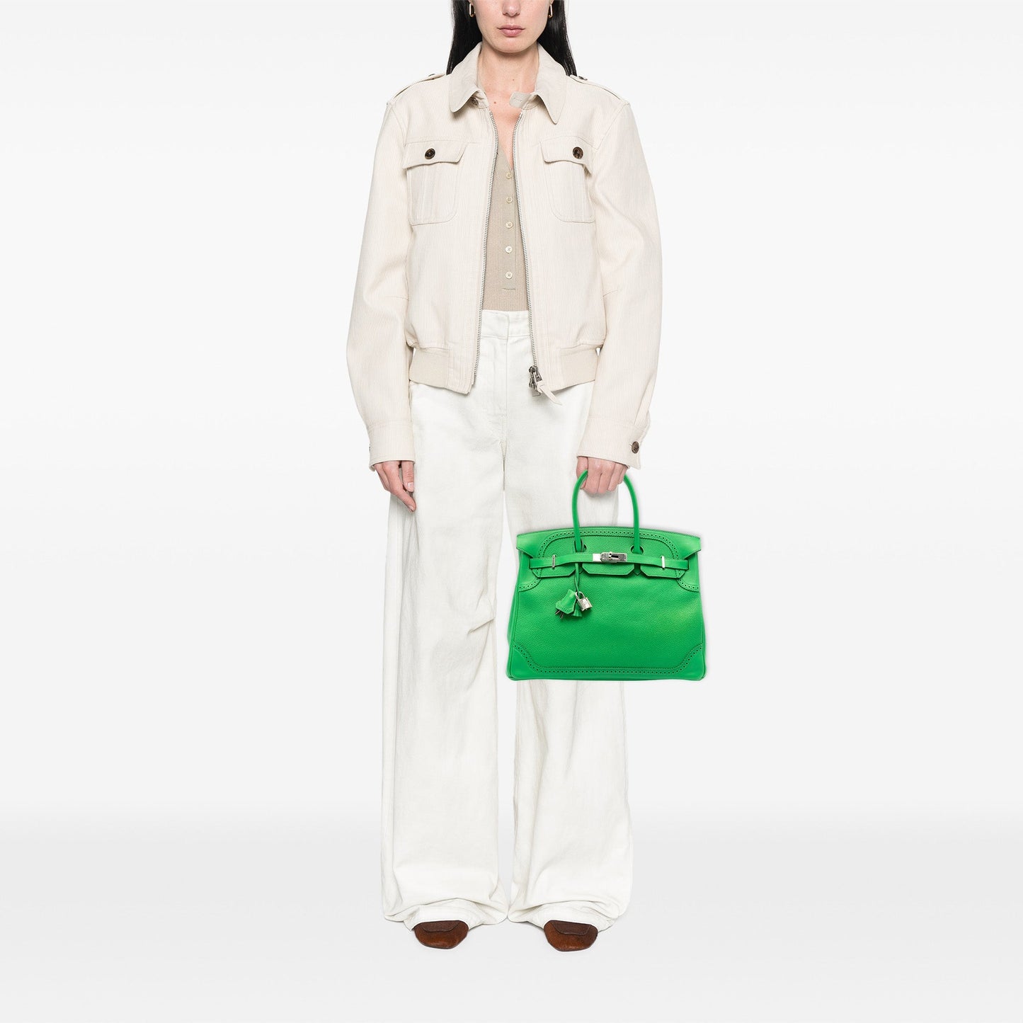 Hermès Togo and Swift Ghillies Birkin Retourne 35