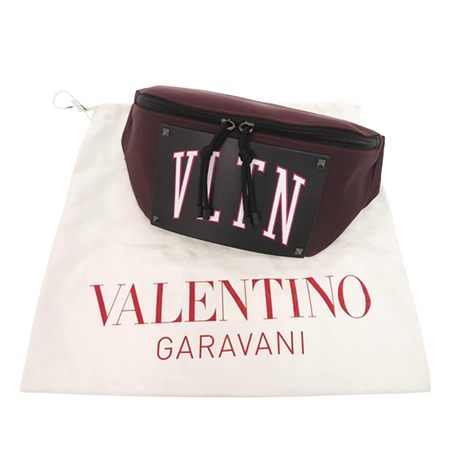 Valentino Nylon and Leather VLTN Rockstud Belt Bag