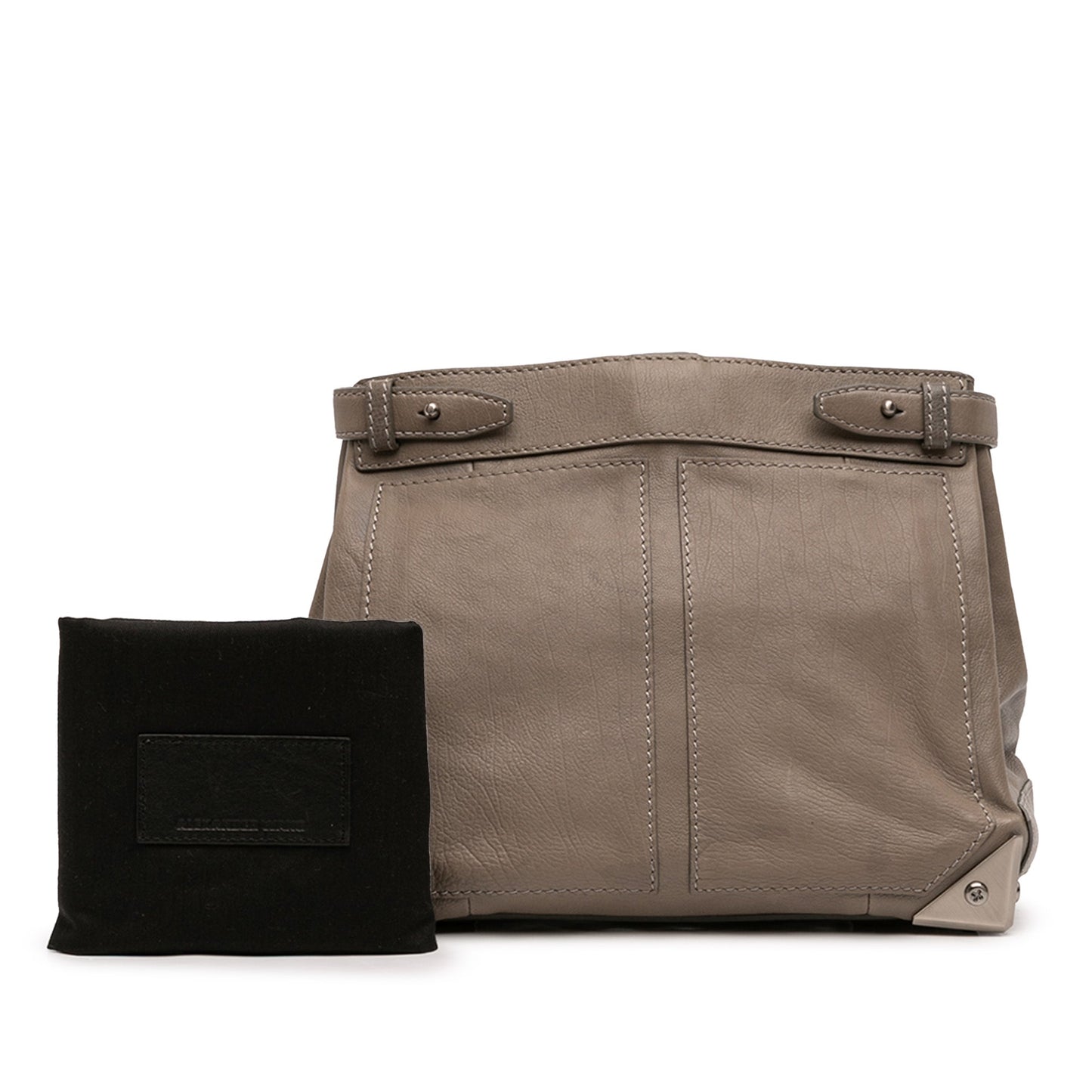 Leather Fold Over Trunk Adele Clutch