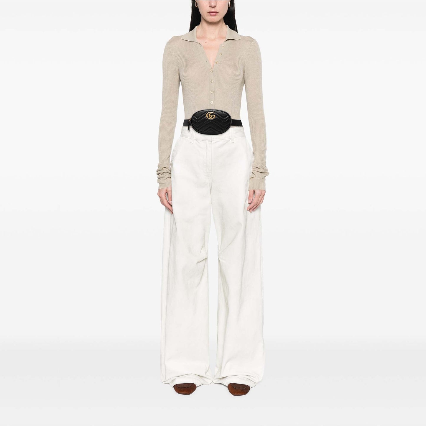 Gucci GG Marmont Matelasse Leather Belt Bag
