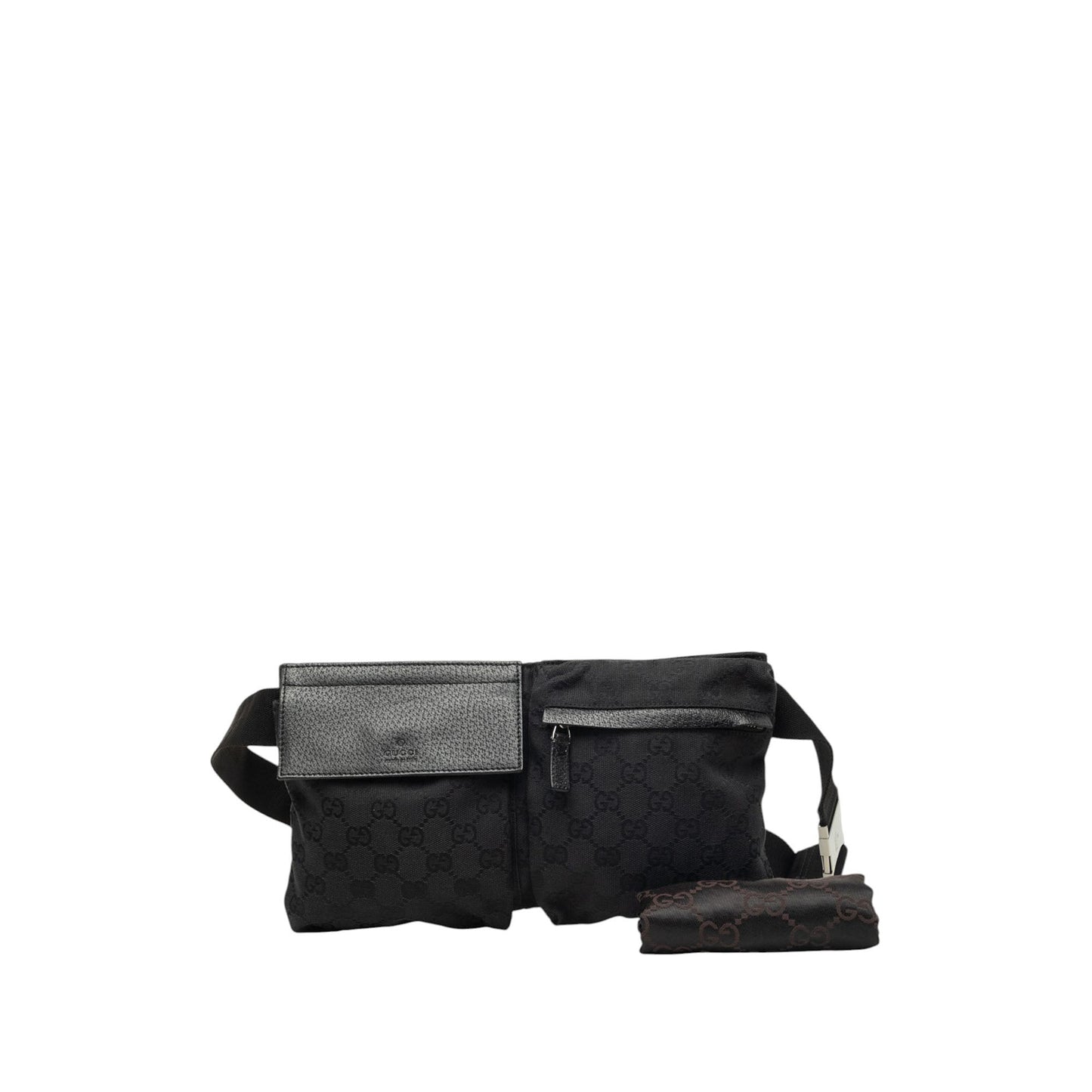 Gucci GG Canvas Double Pocket Belt Bag
