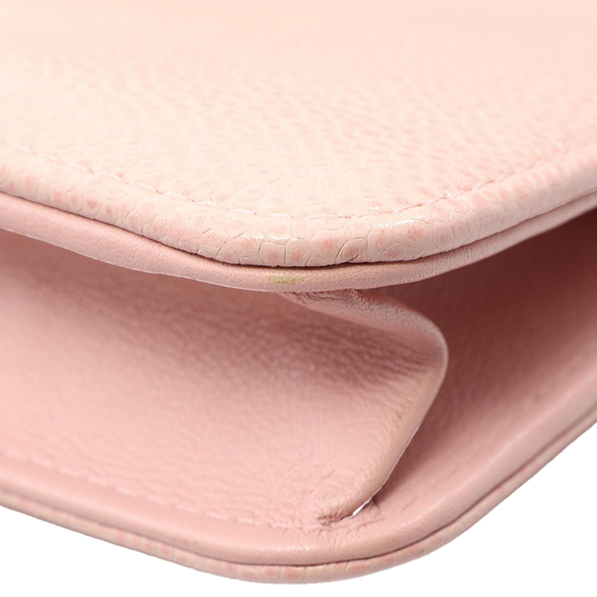 Chanel CC Caviar Wallet On Chain — Pink