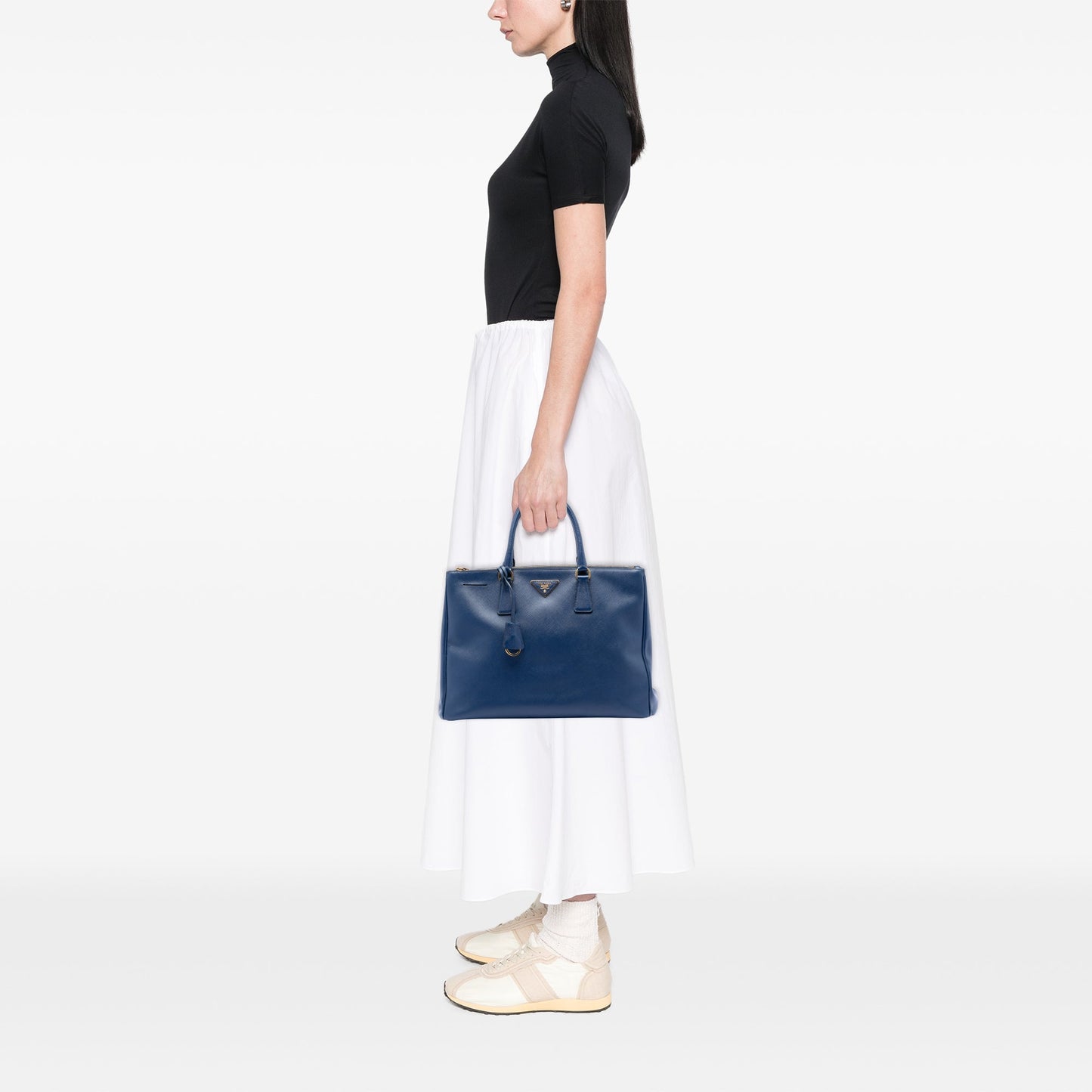 Prada Large Saffiano Lux Galleria Double Zip Tote