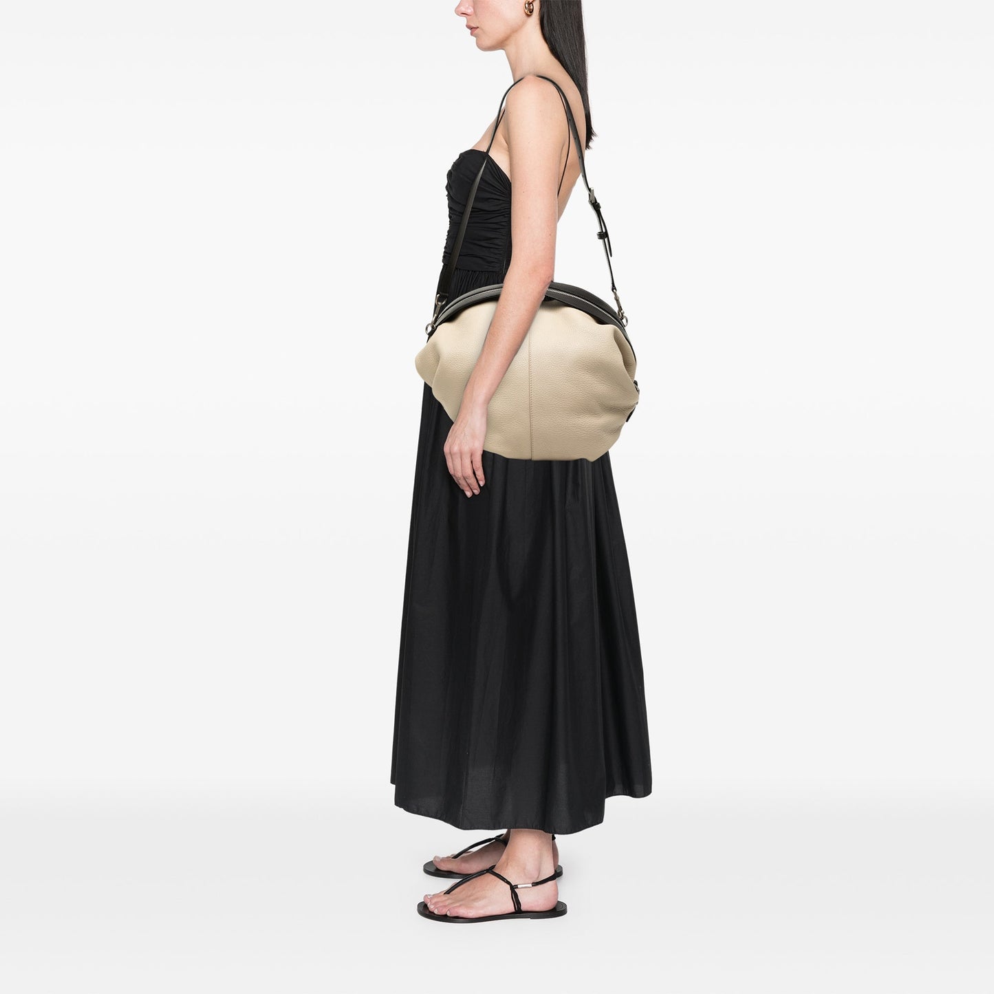 LOEWE Grained Calfskin Zip Handle Satchel