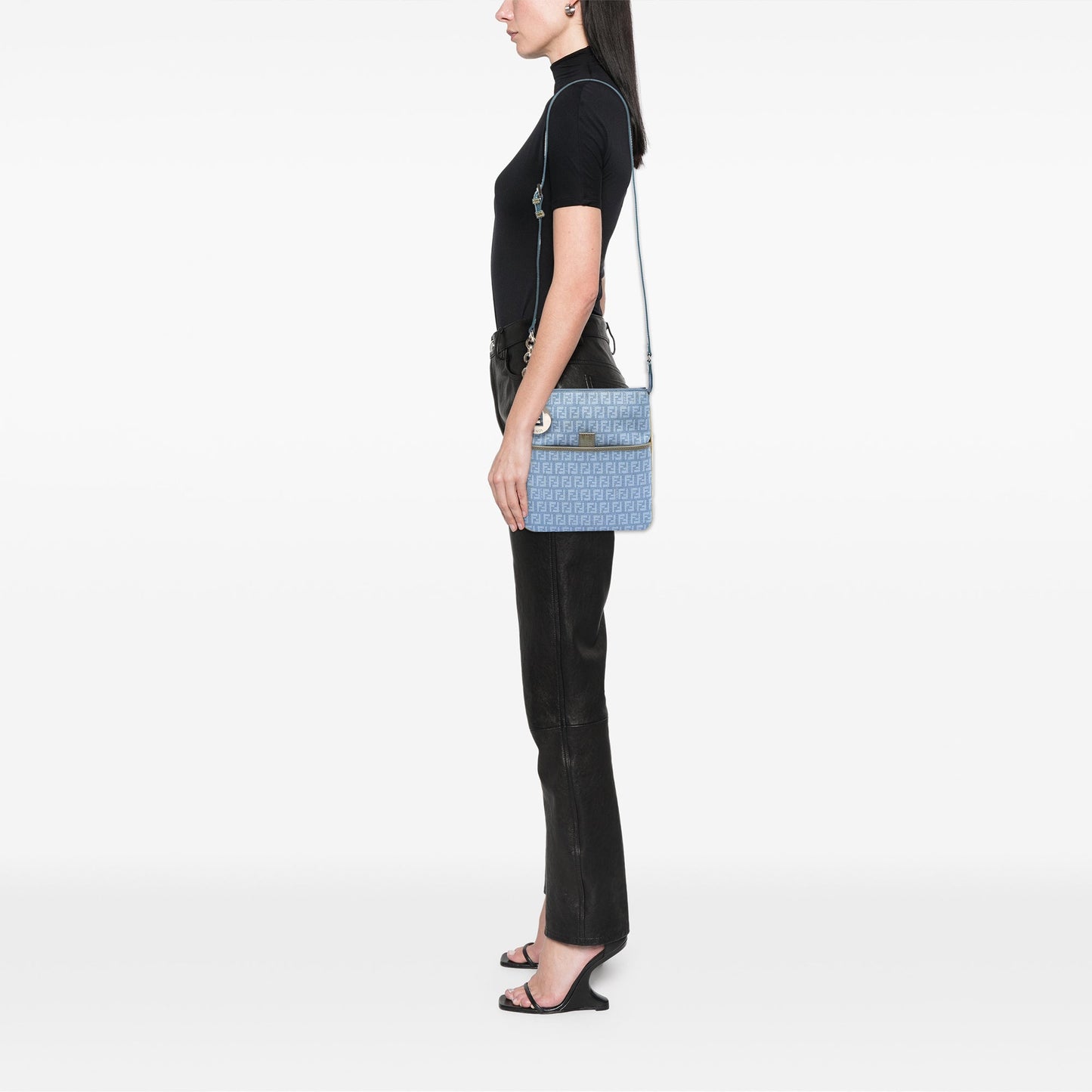 Fendi Zucchino Coated Canvas Forever Crossbody